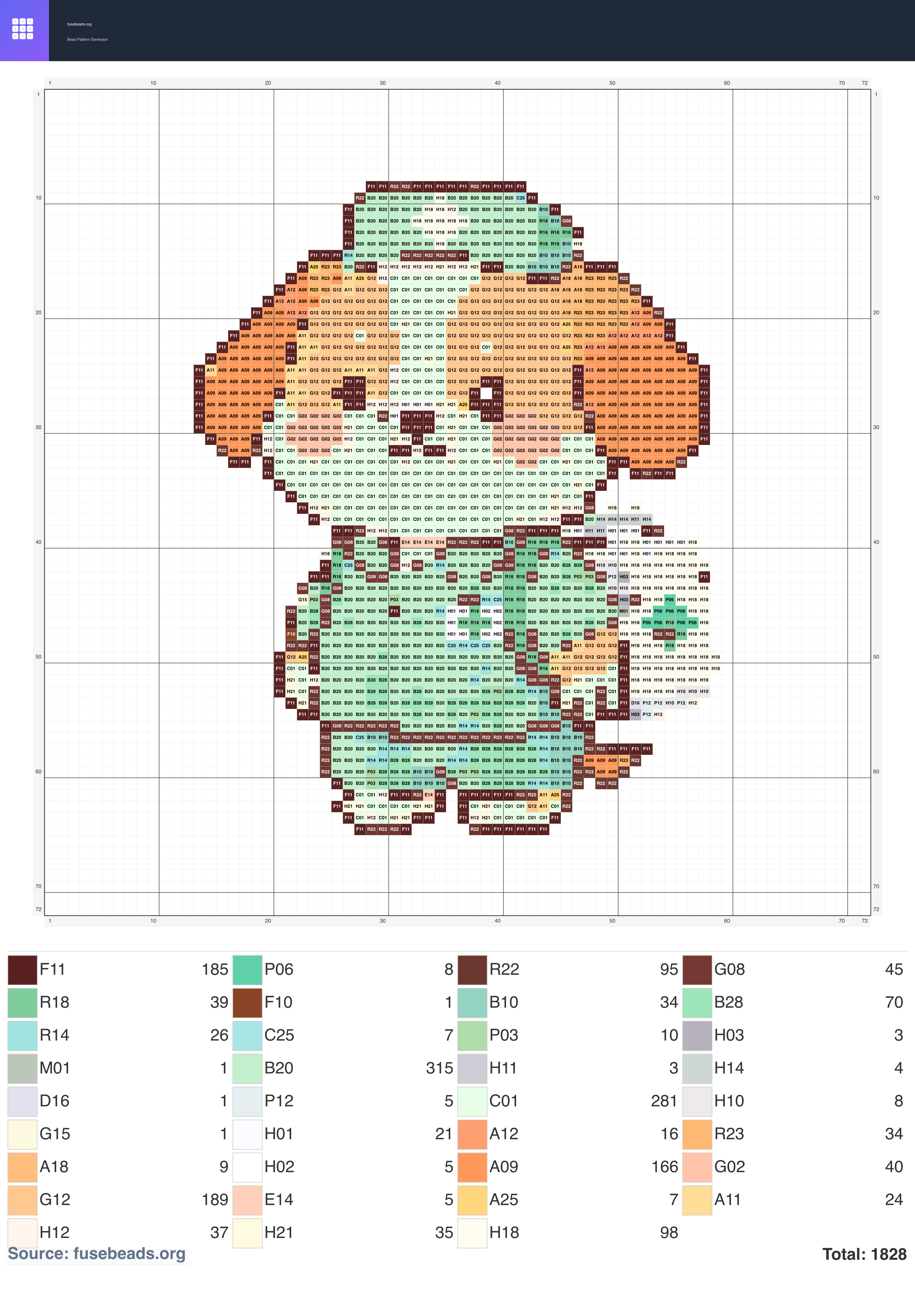Dog perler beads pattern