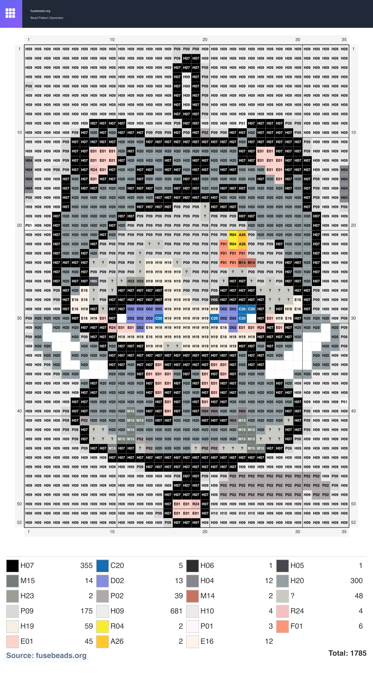 Kawaii #305 perler beads pattern