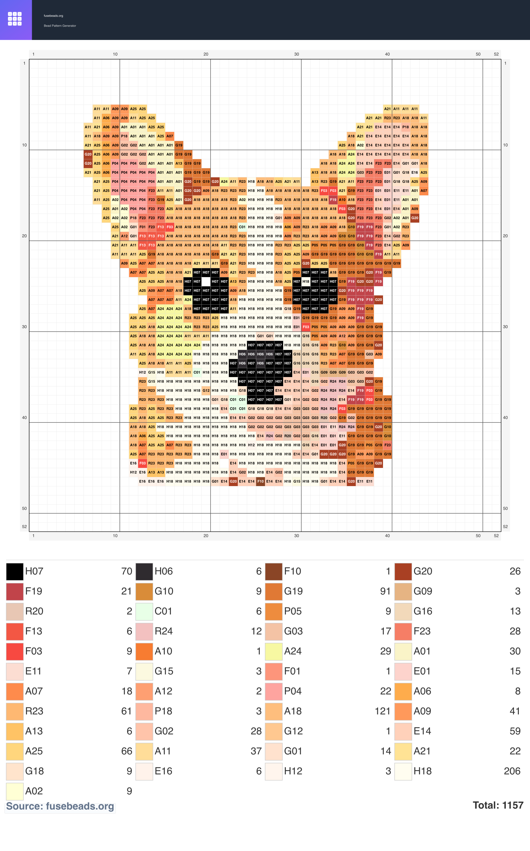 Corgi perler beads pattern