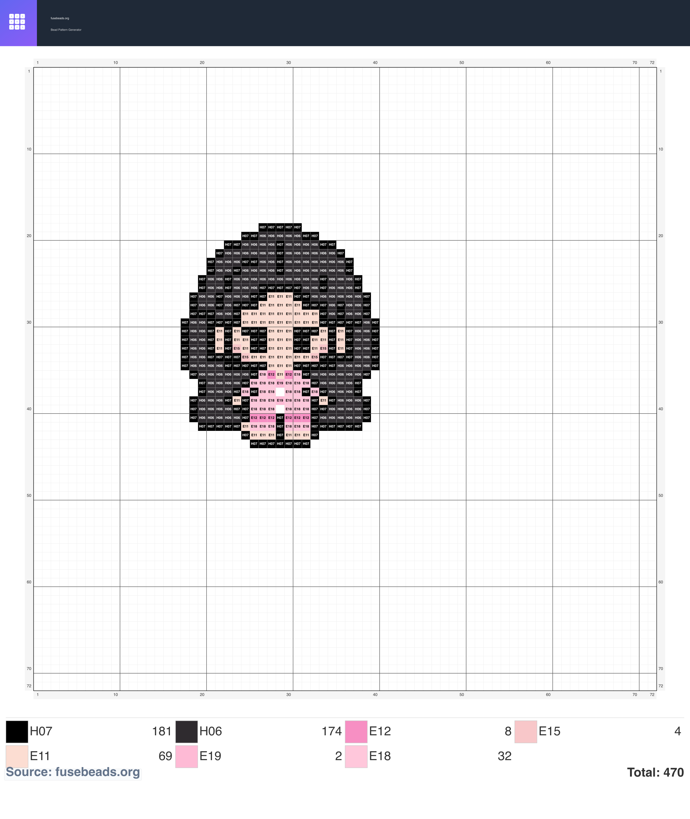 Kawaii #2262 perler beads pattern