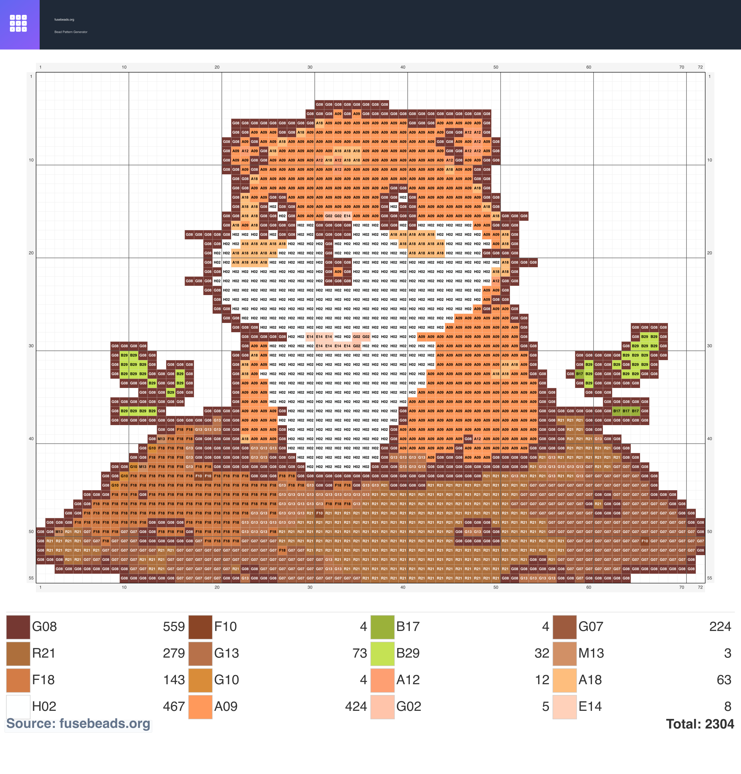 Groundhog perler beads pattern