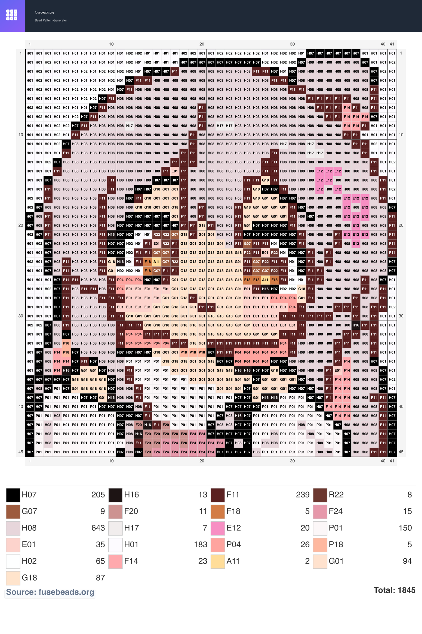 Kawaii #2306 perler beads pattern