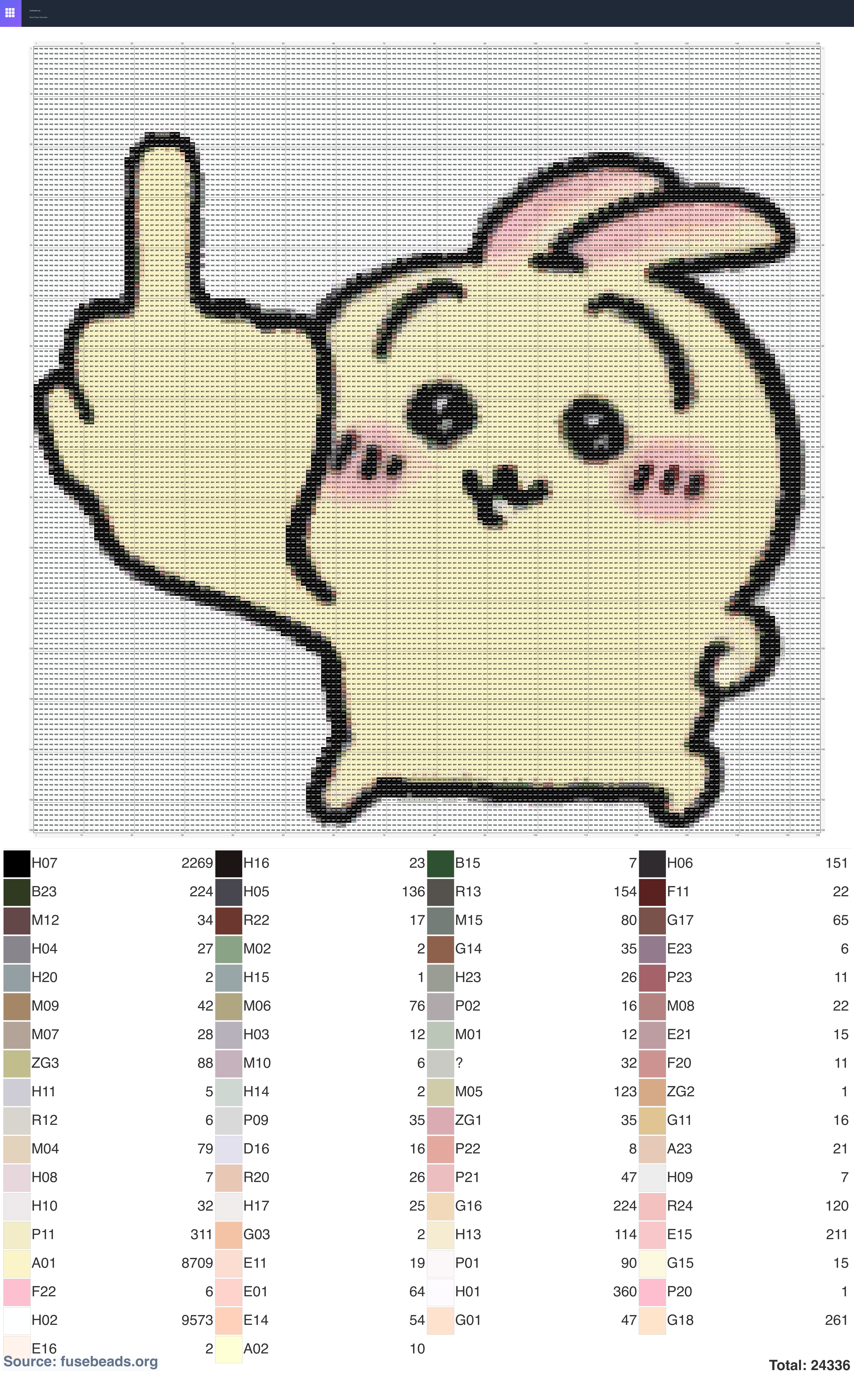 Kawaii #2308 perler beads pattern