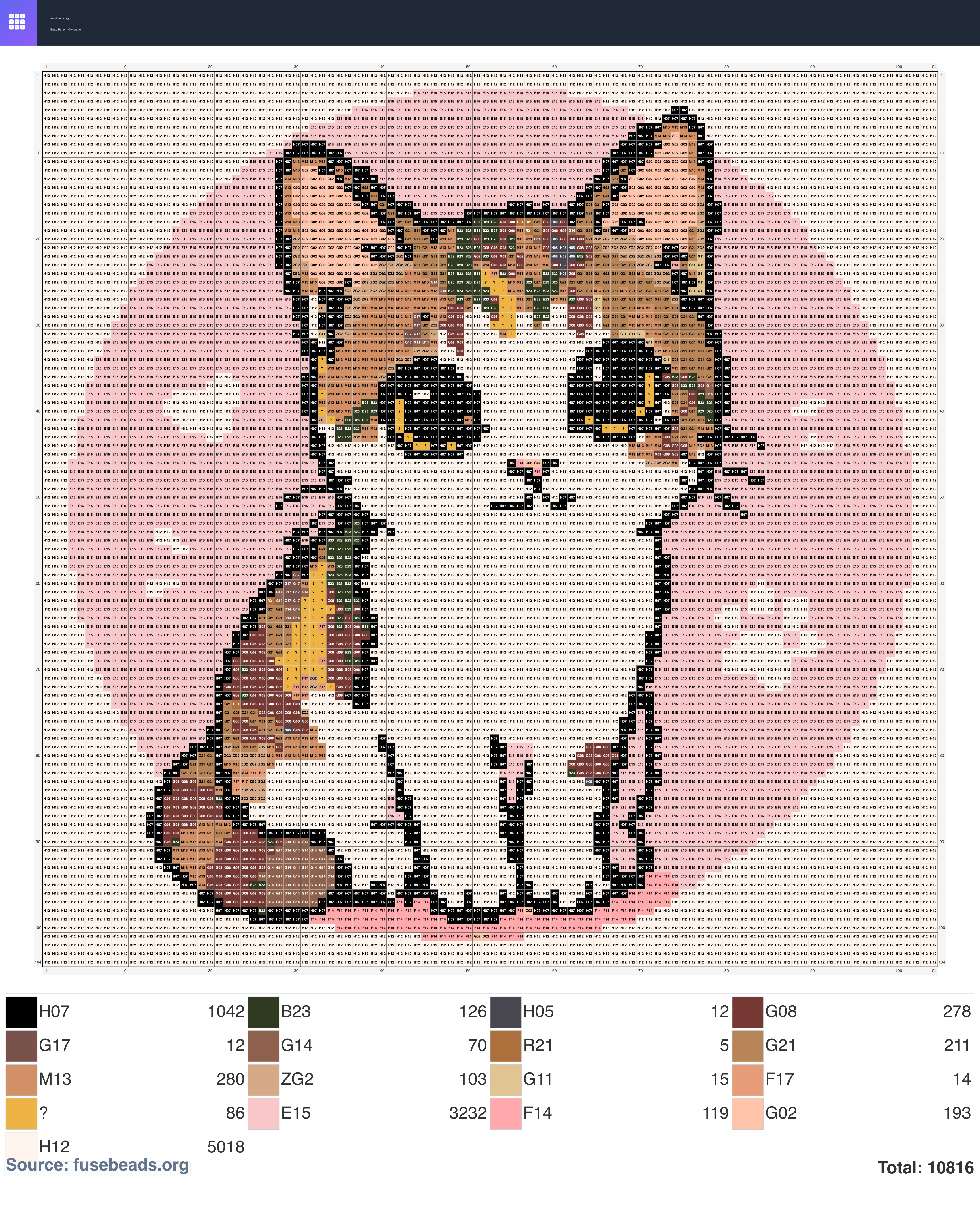 Calico Cat perler beads pattern