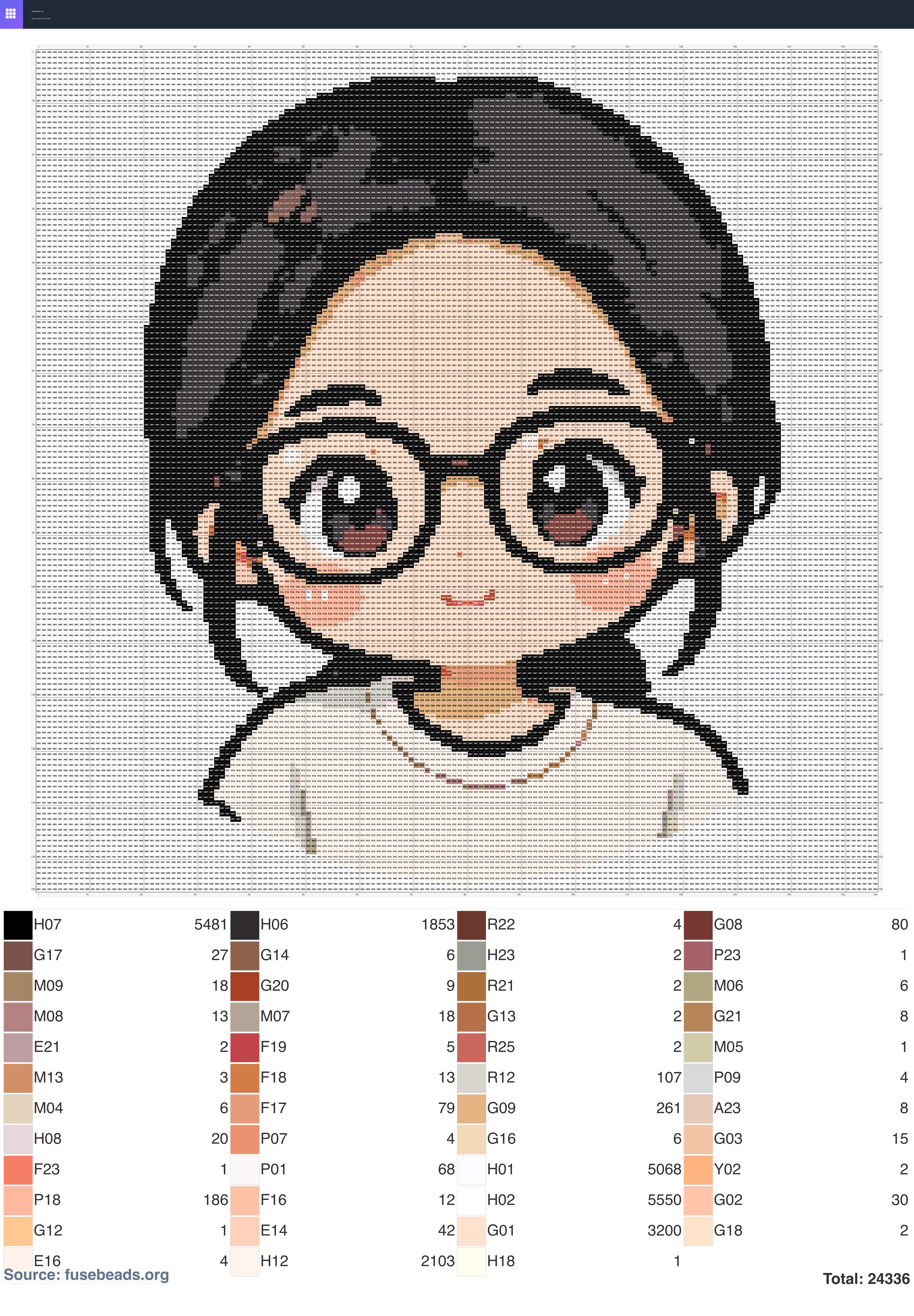 Kawaii #2329 perler beads pattern