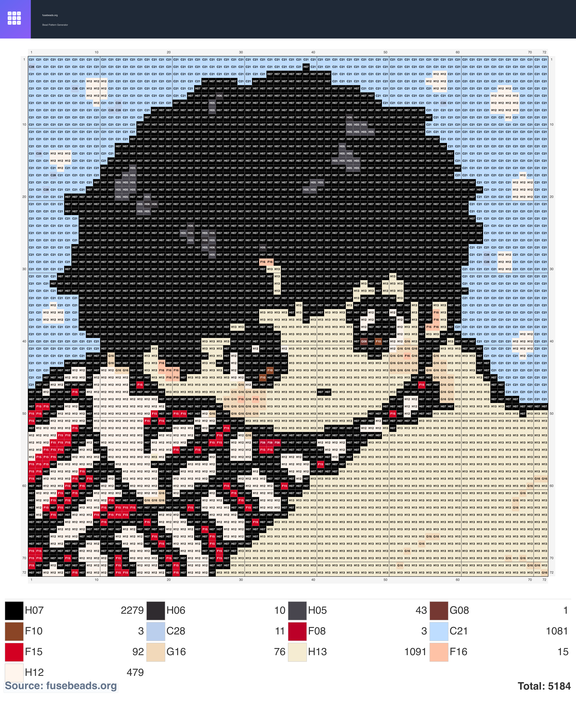 Kawaii #2338 perler beads pattern
