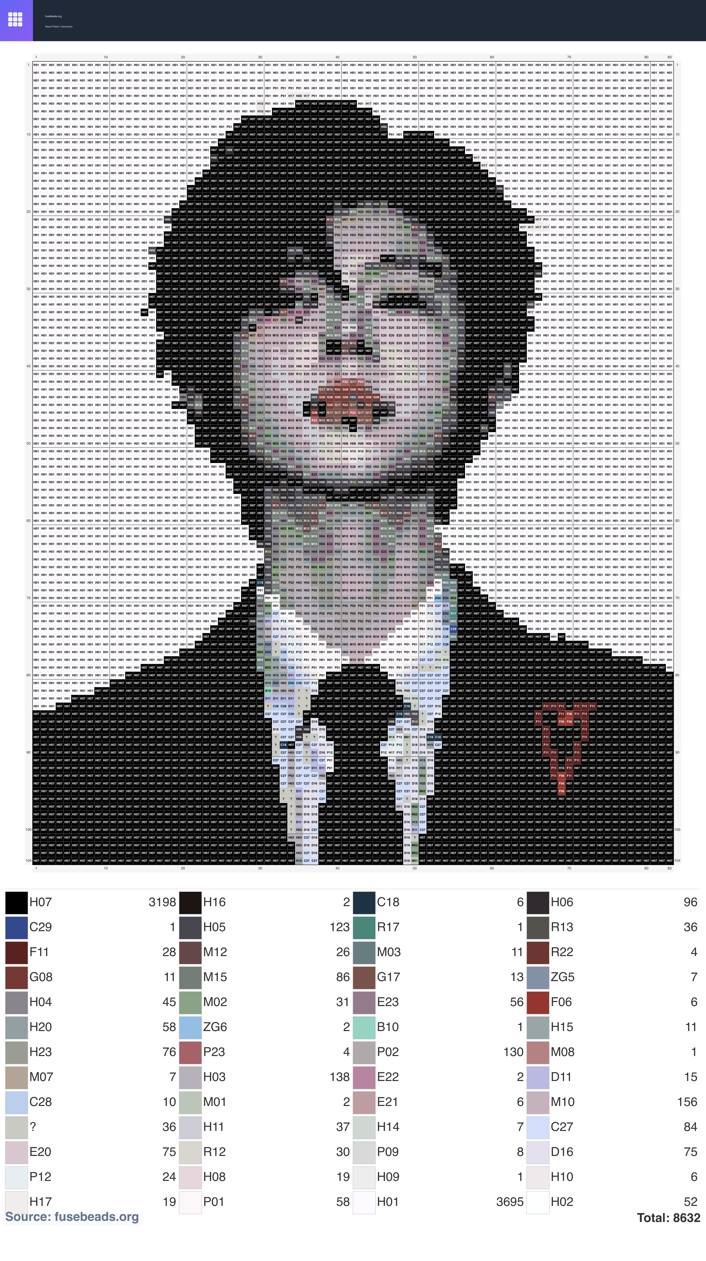 Kawaii #2341 perler beads pattern