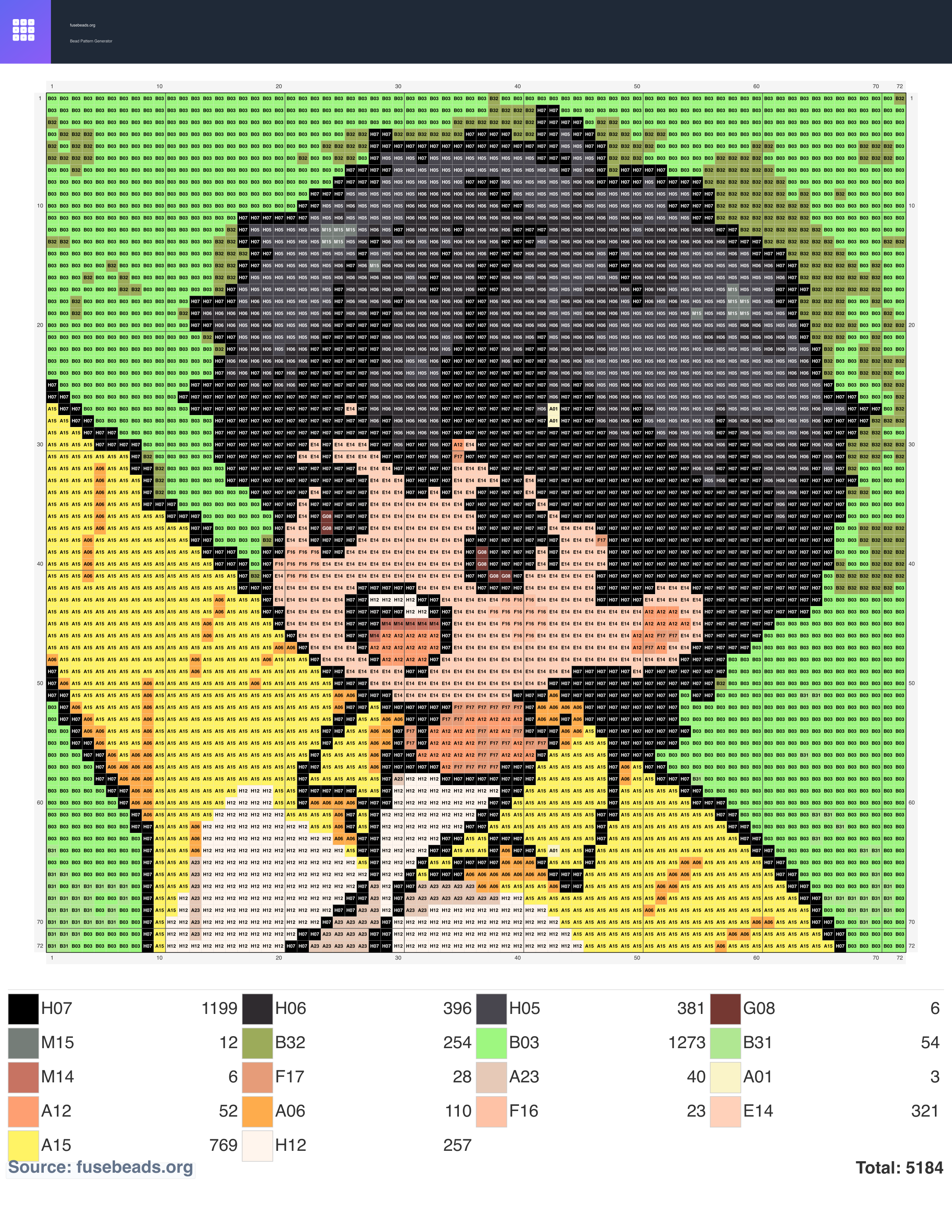 Kawaii #2346 perler beads pattern