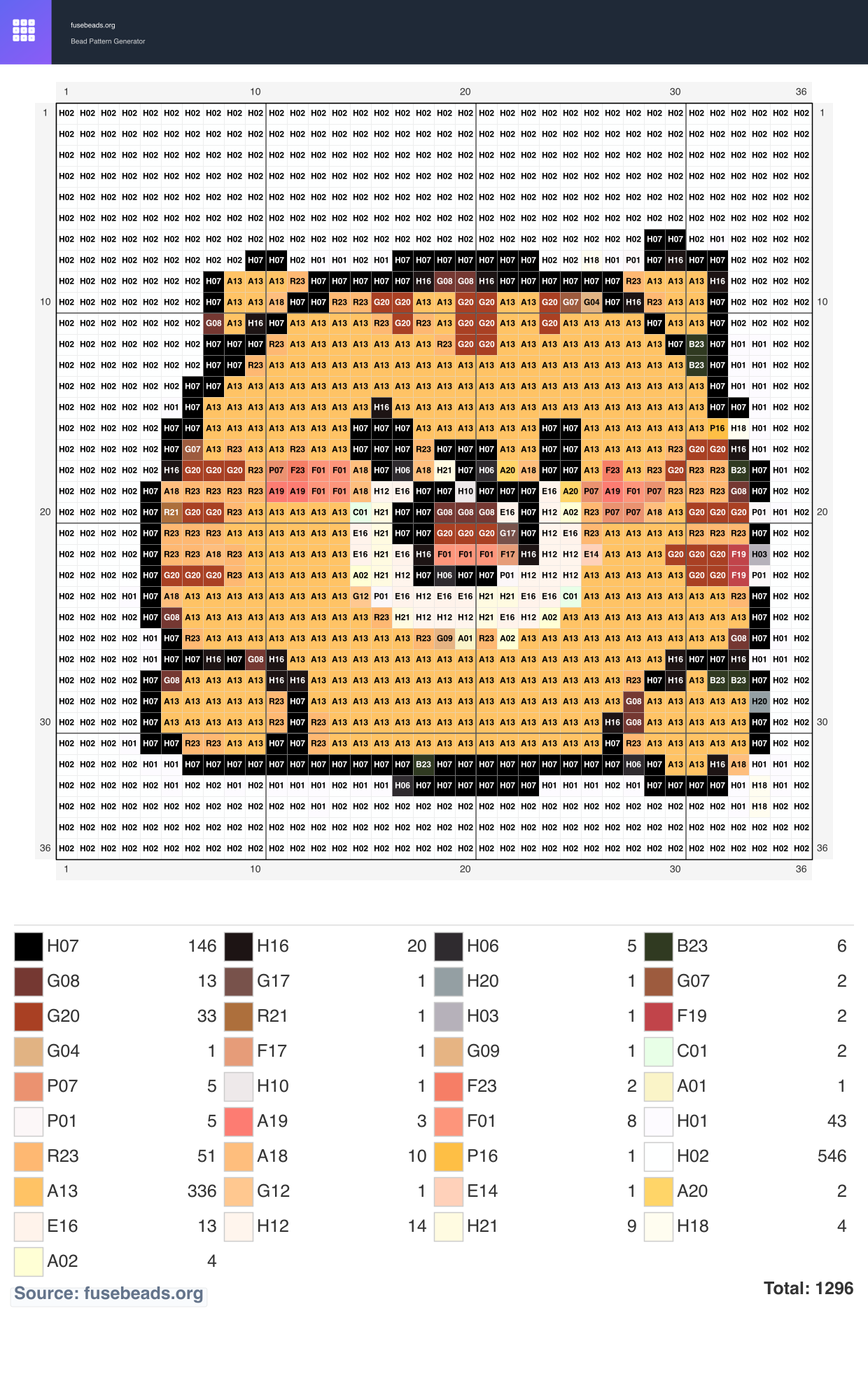 Kawaii #2360 perler beads pattern
