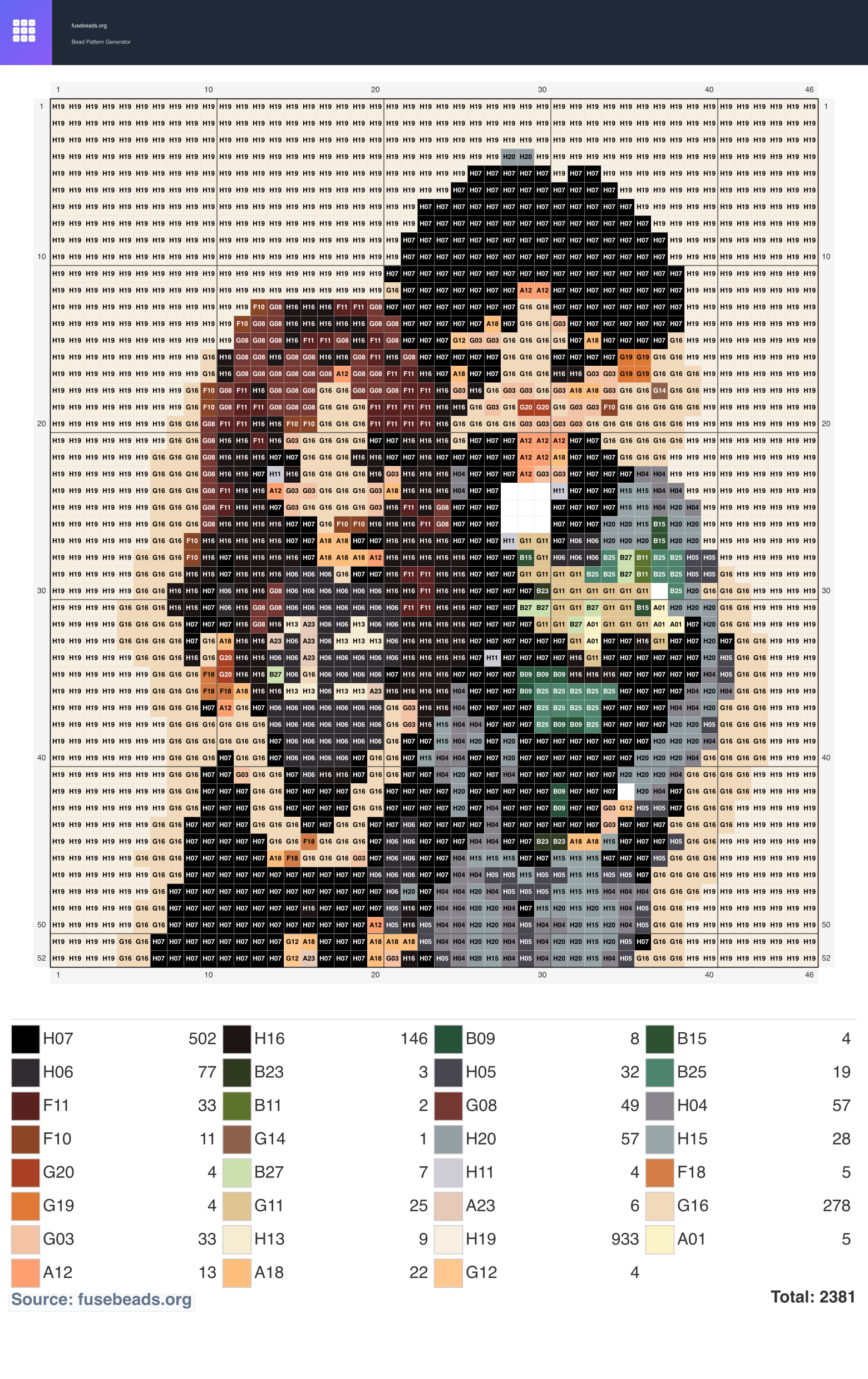 Meow perler beads pattern