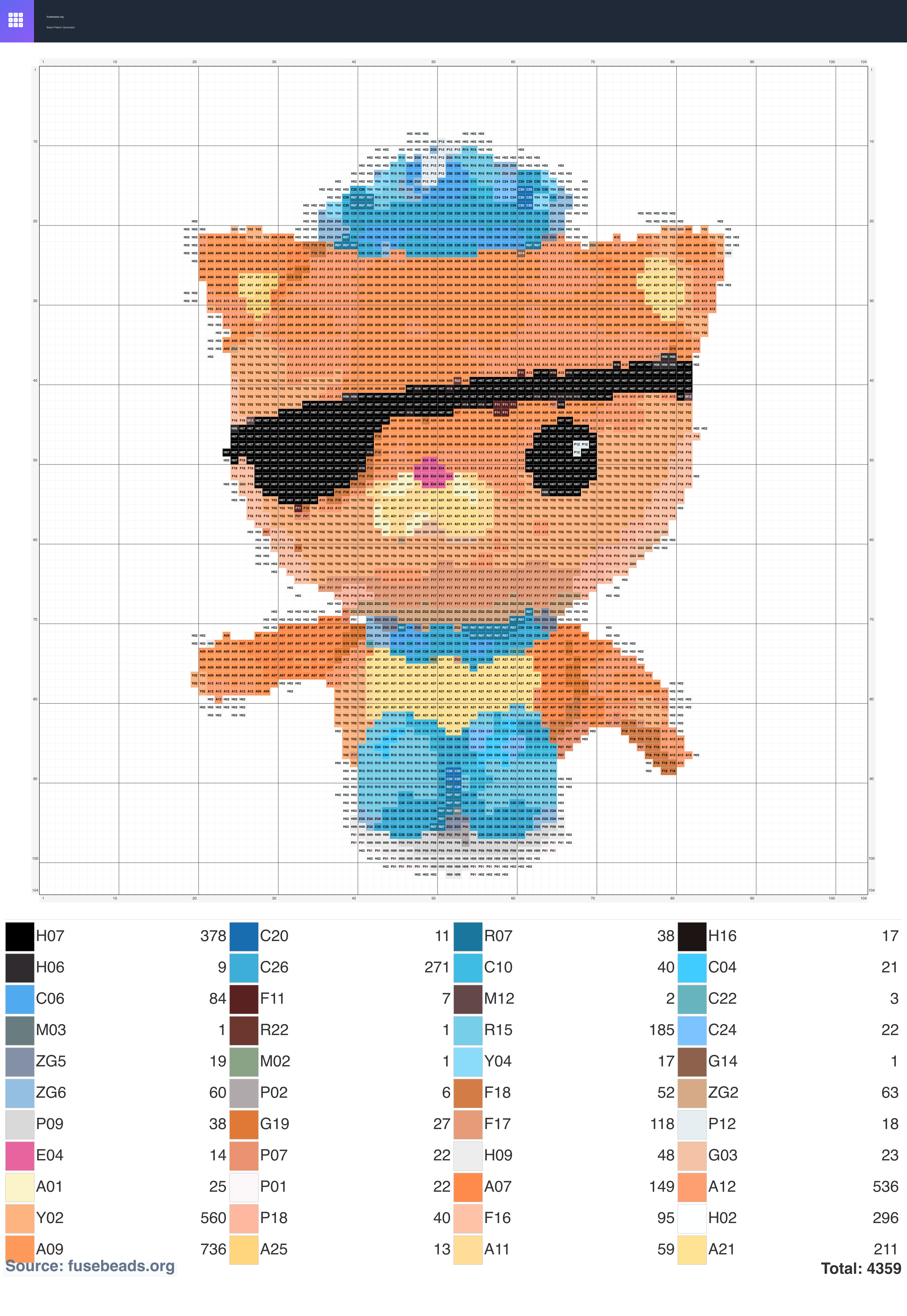 Kawaii #308 perler beads pattern