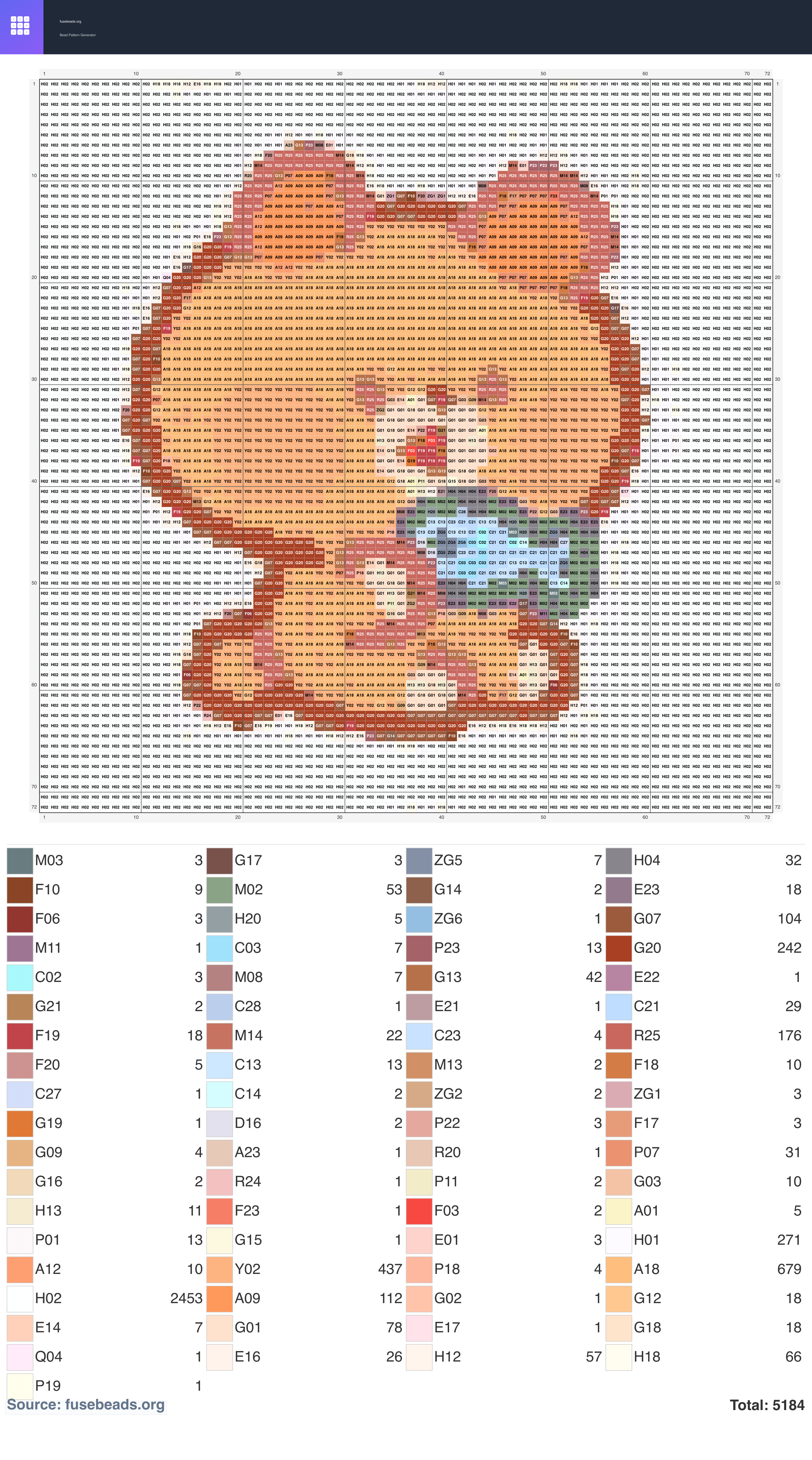 Dog perler beads pattern