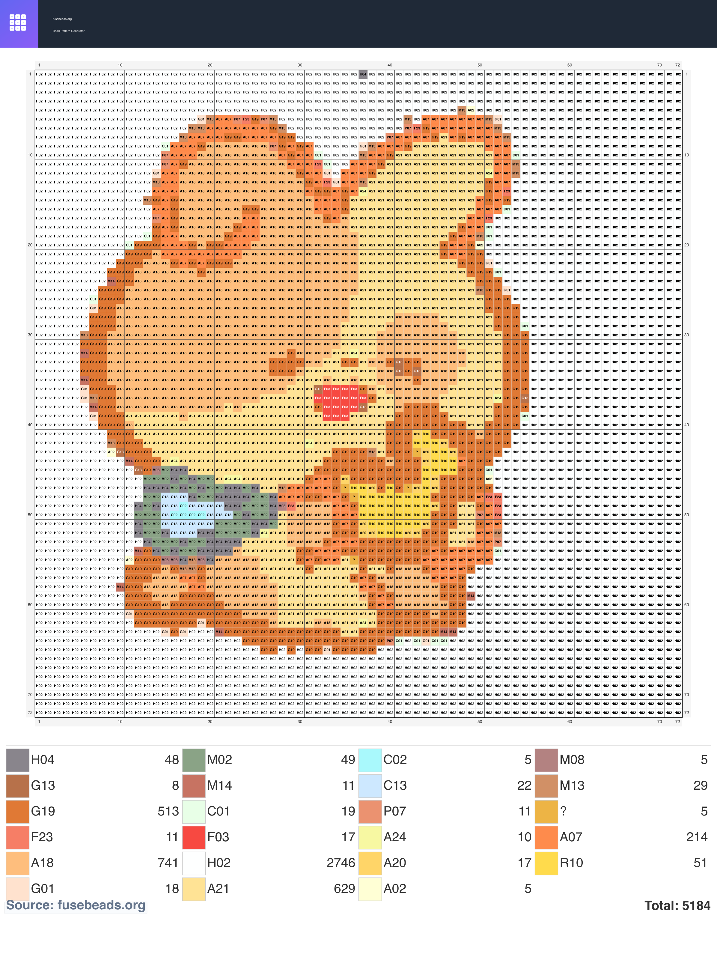 Bunny perler beads pattern
