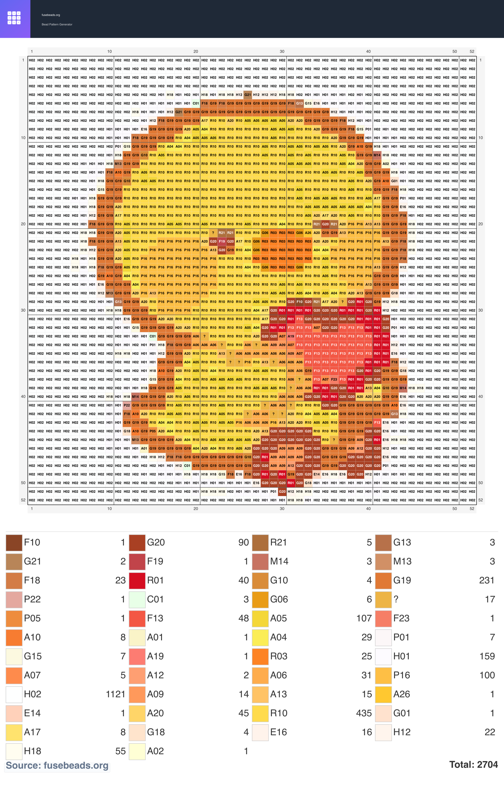Duck perler beads pattern