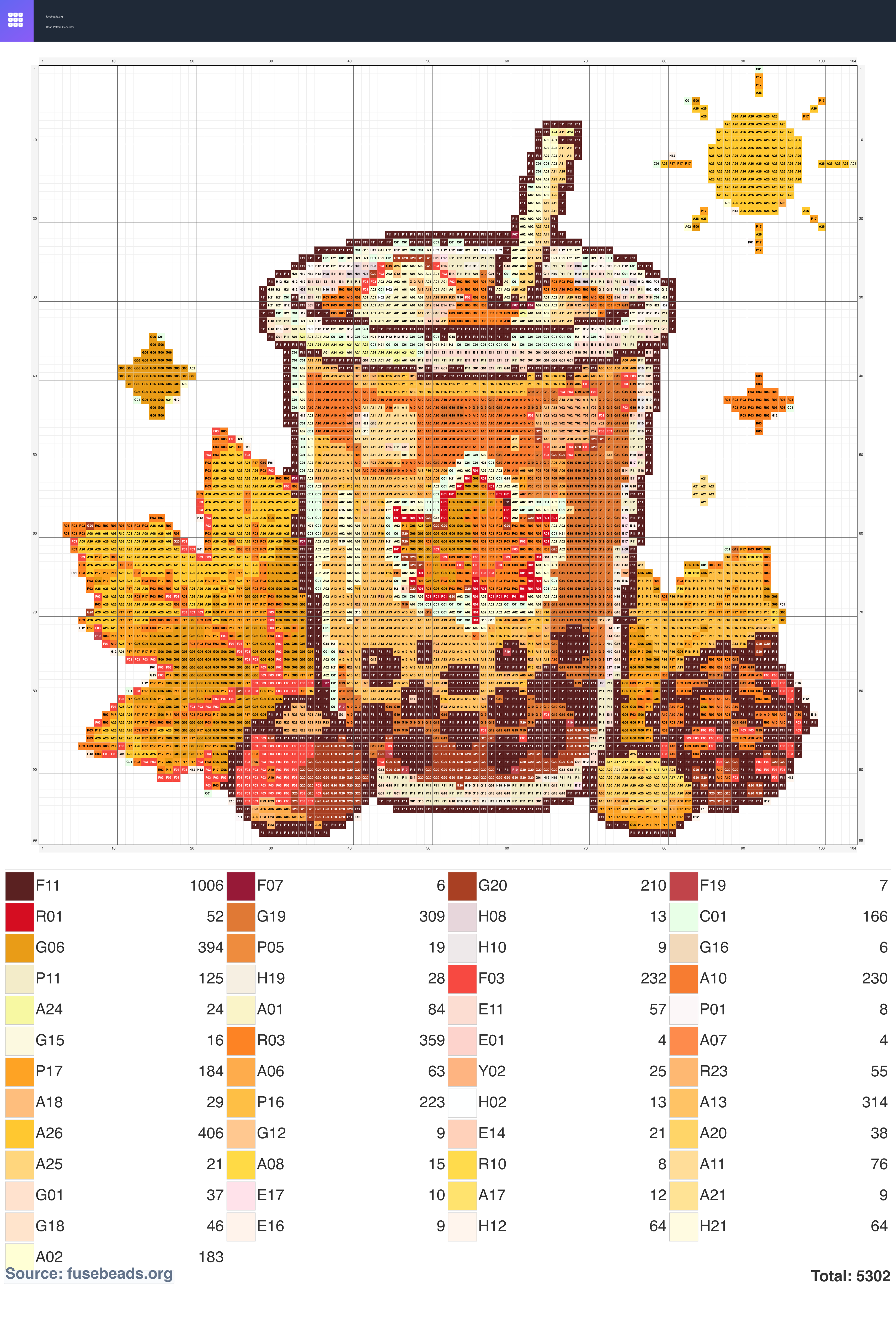 Milk Tea perler beads pattern