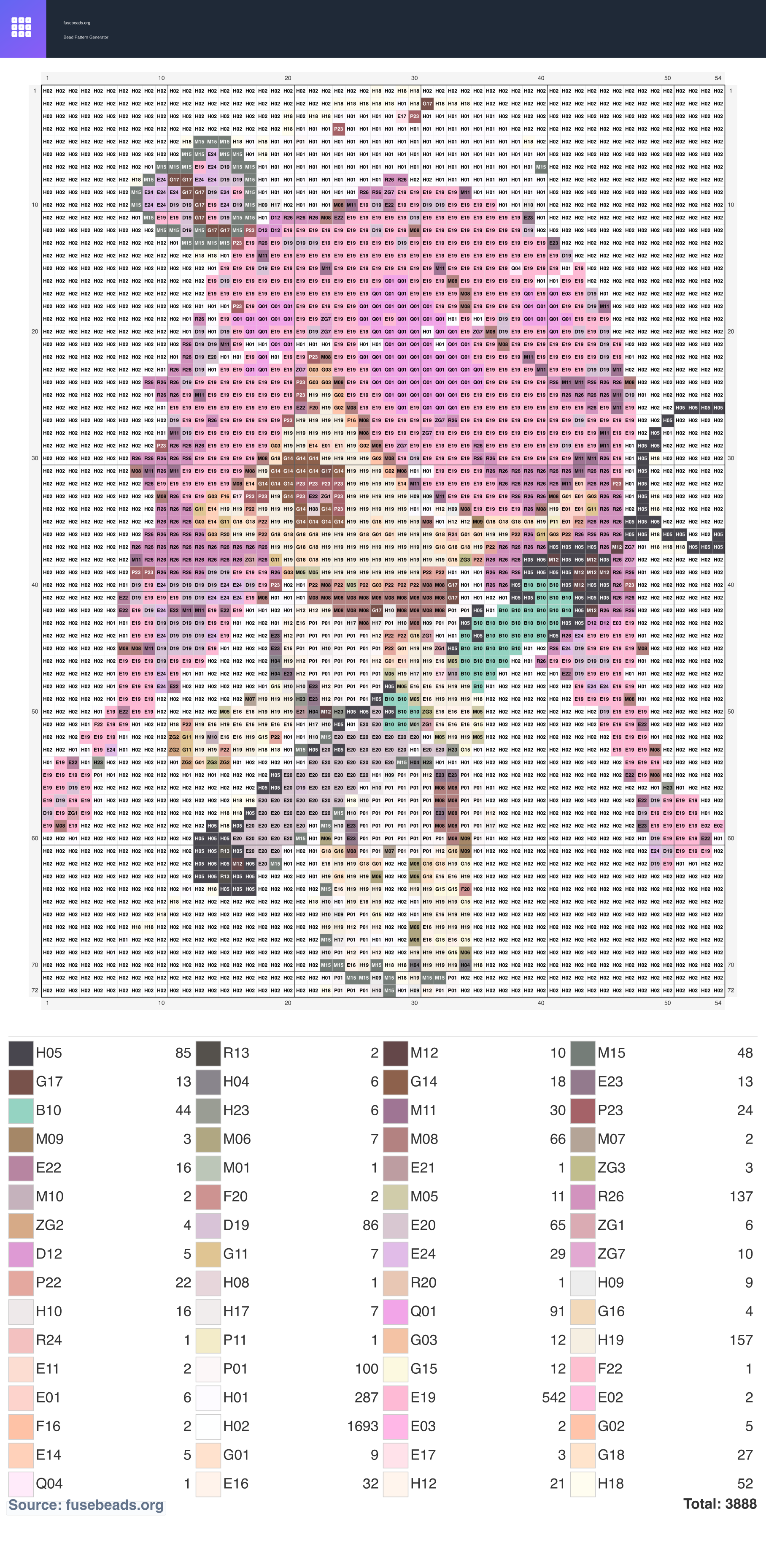 Kawaii #802 perler beads pattern