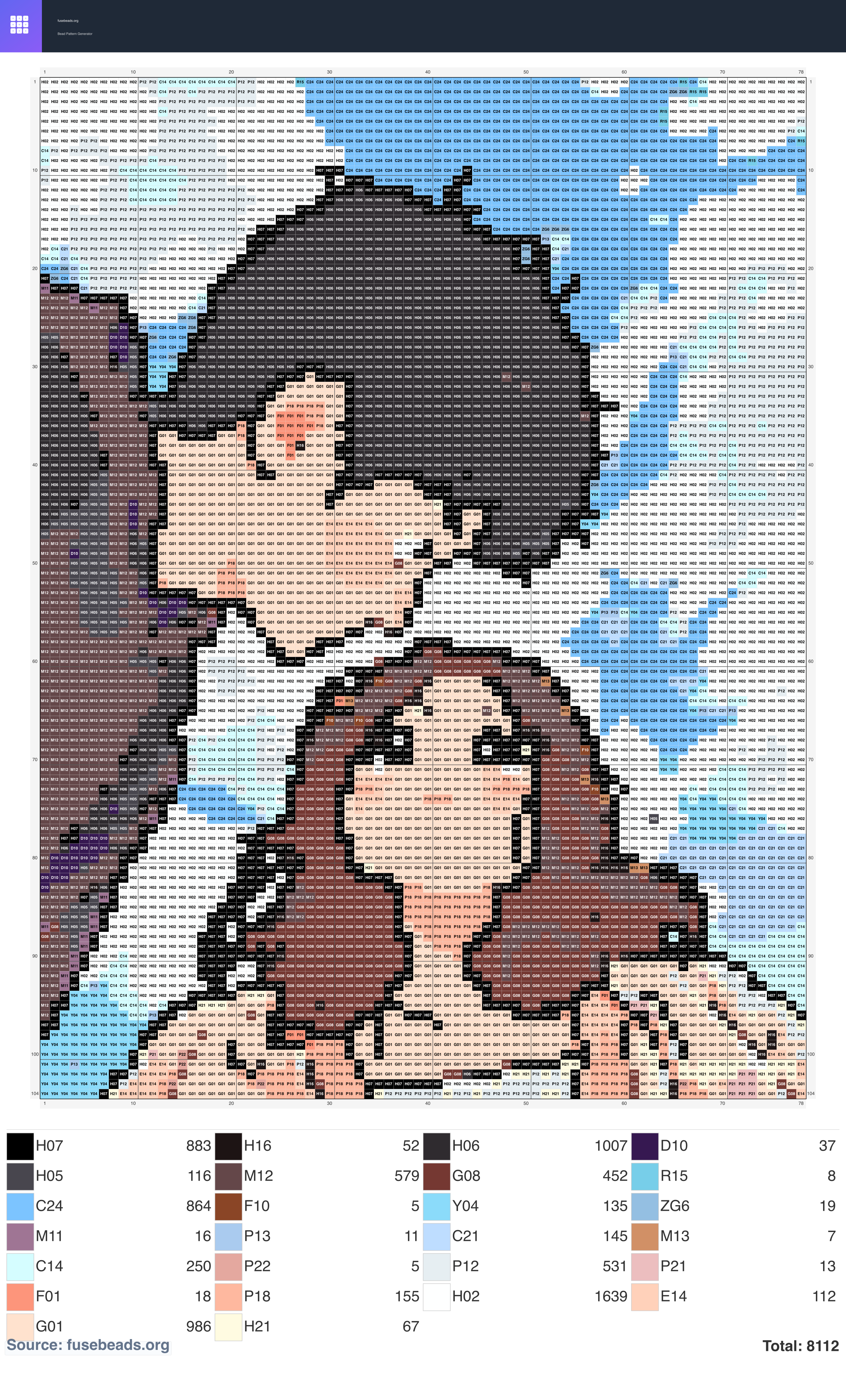 Couple perler beads pattern