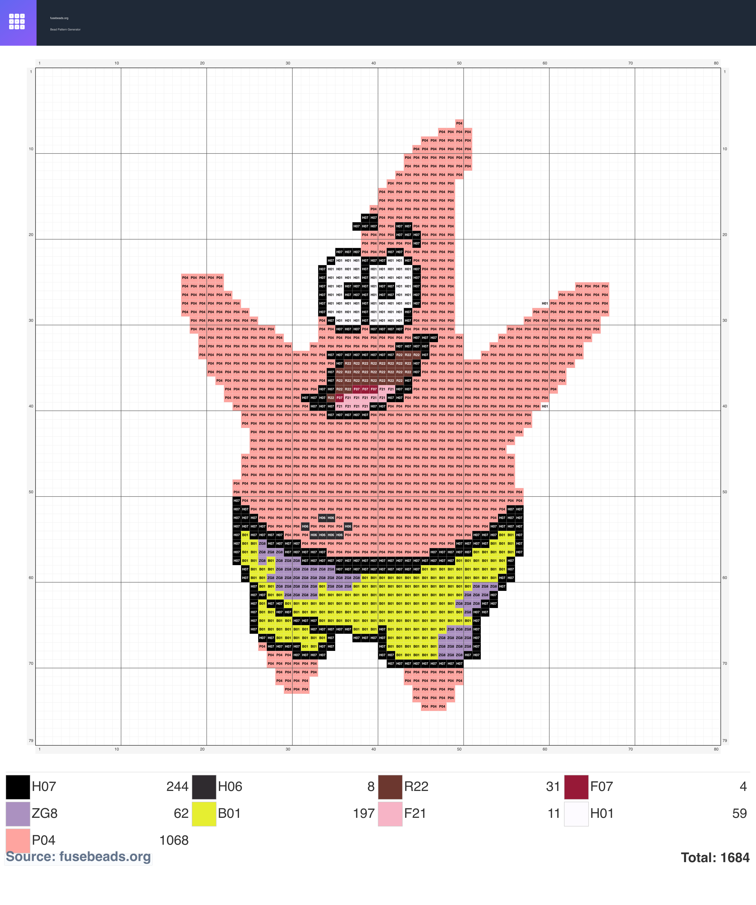 Patrick Star perler beads pattern