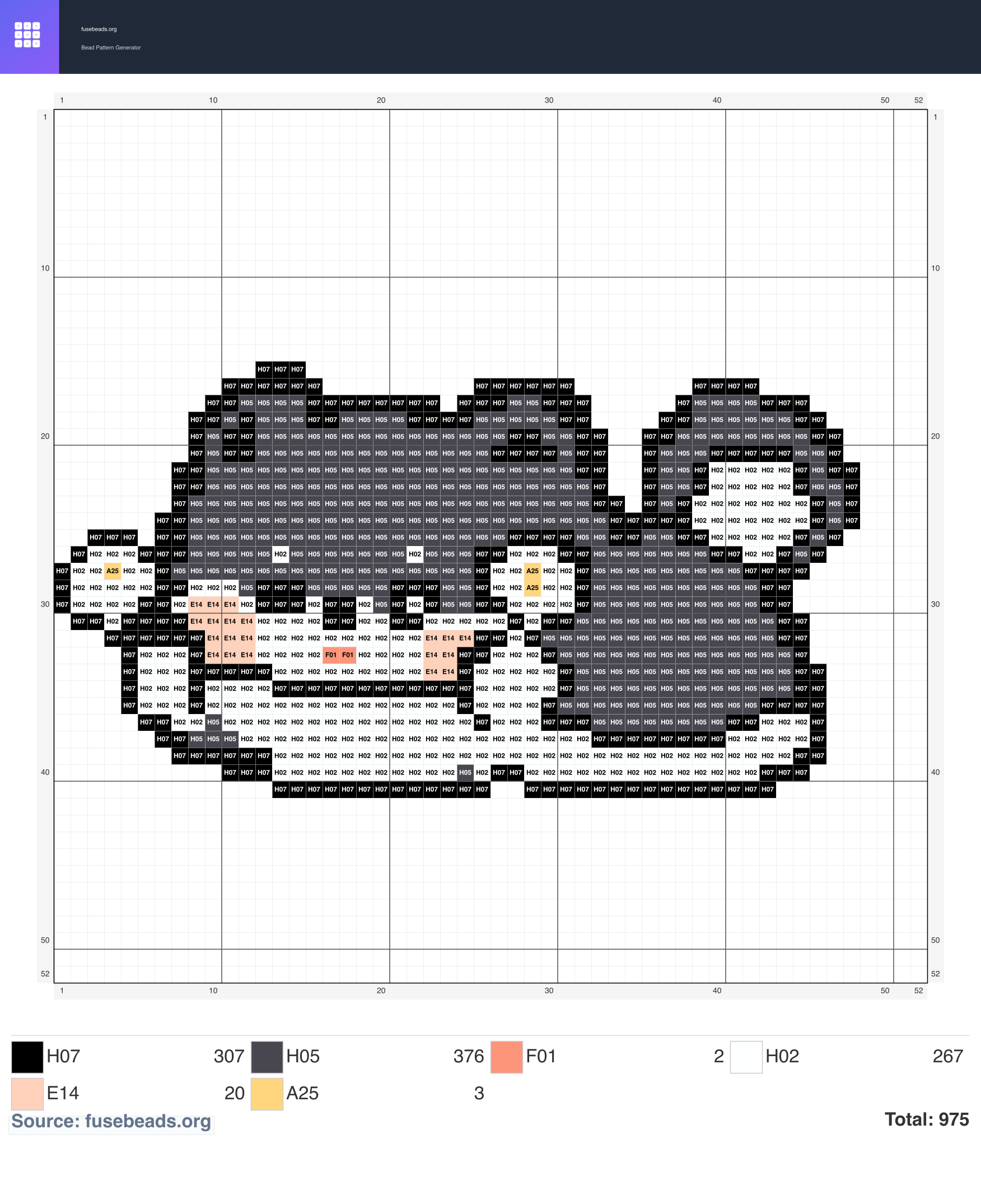 Kawaii #954 perler beads pattern