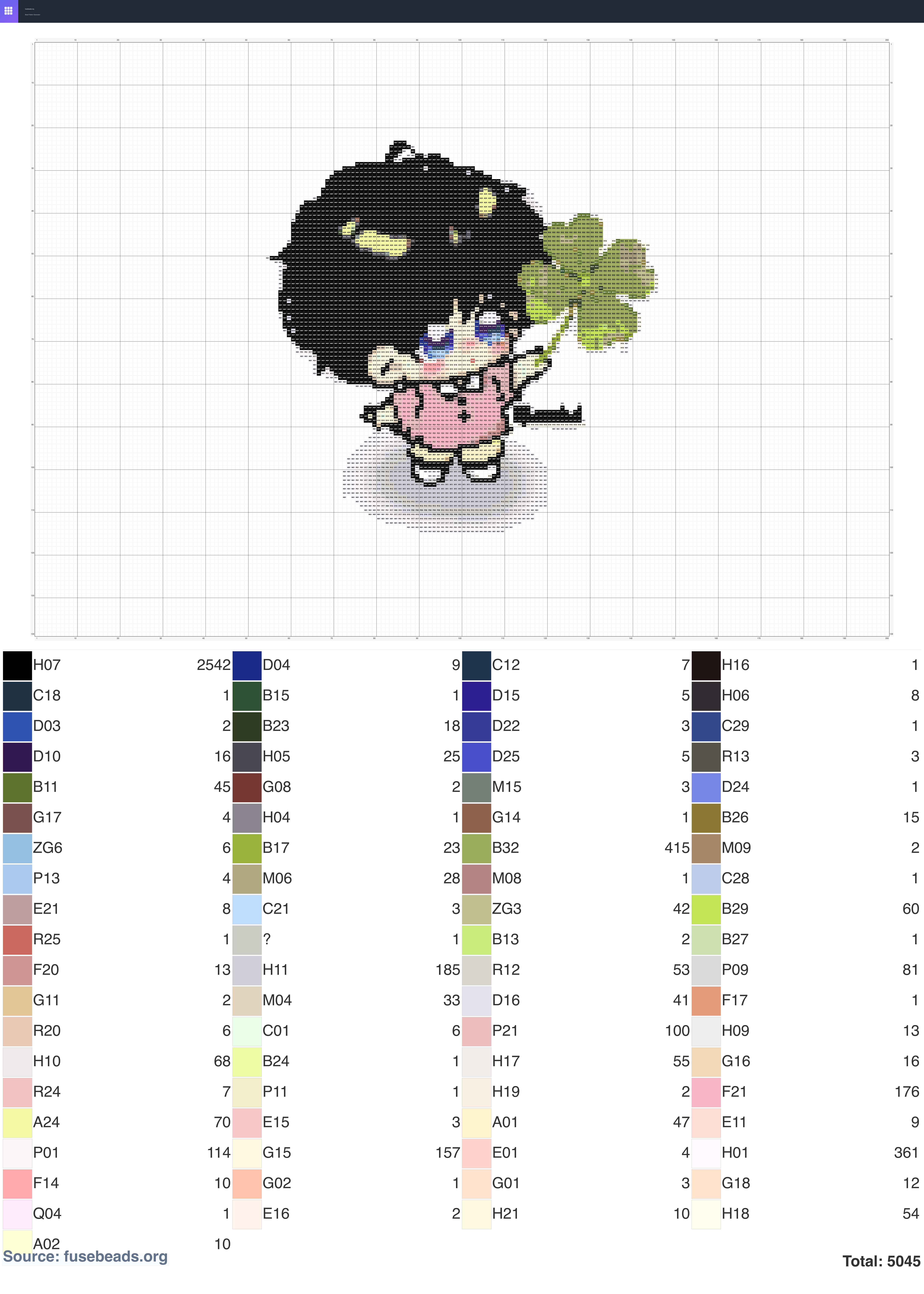 Kawaii #958 perler beads pattern
