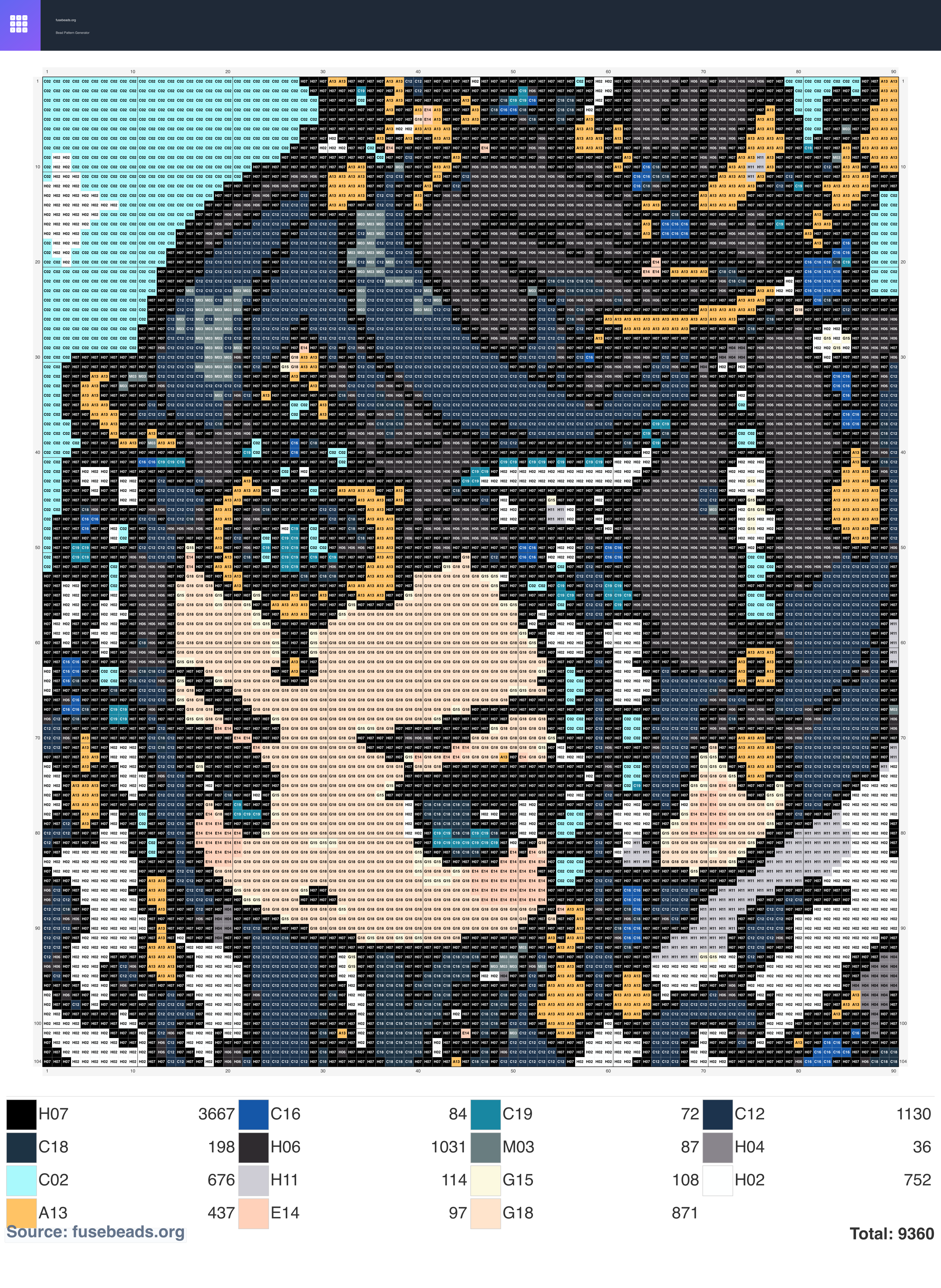 Kawaii #979 perler beads pattern
