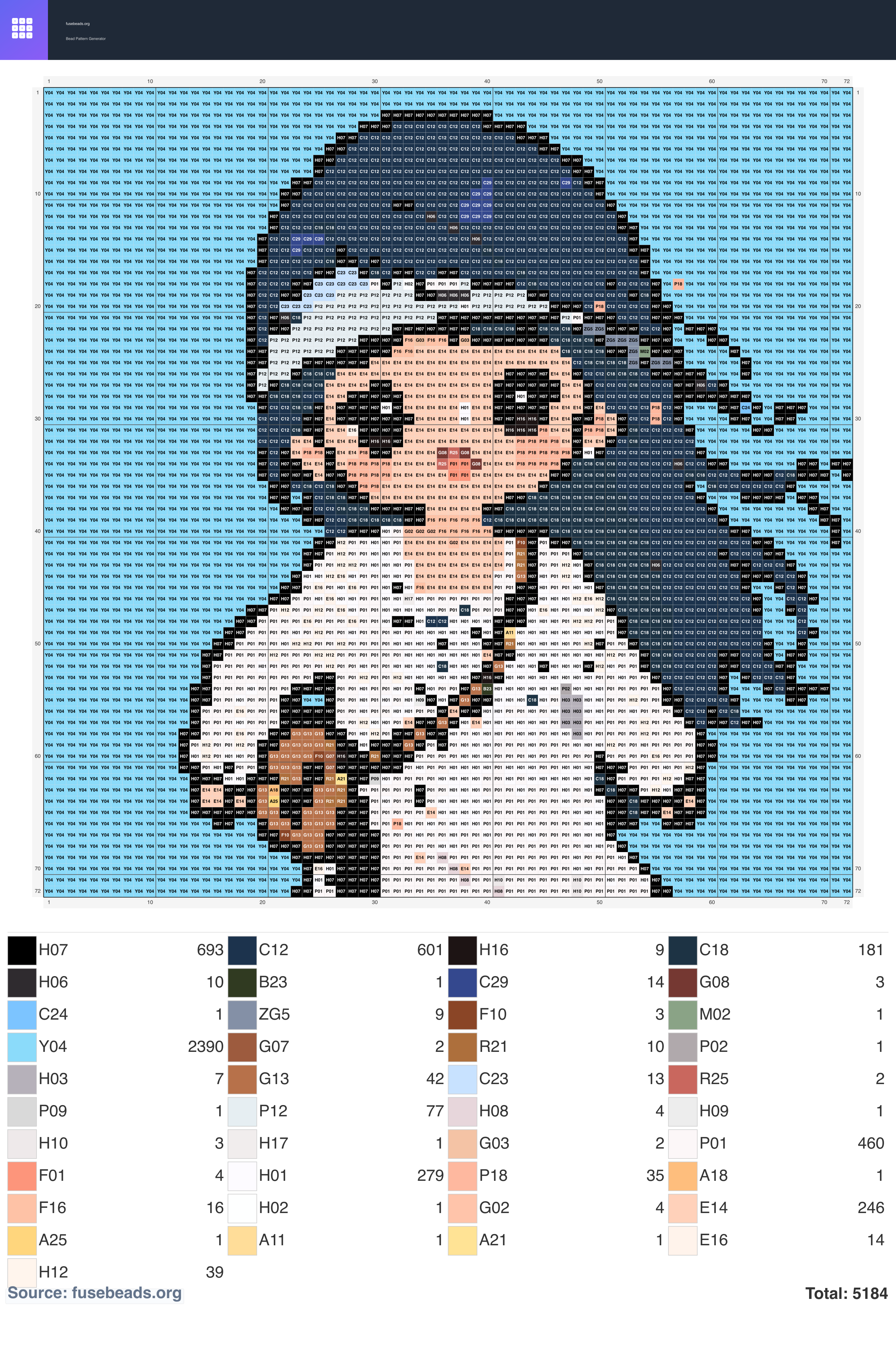 Kawaii #1063 perler beads pattern