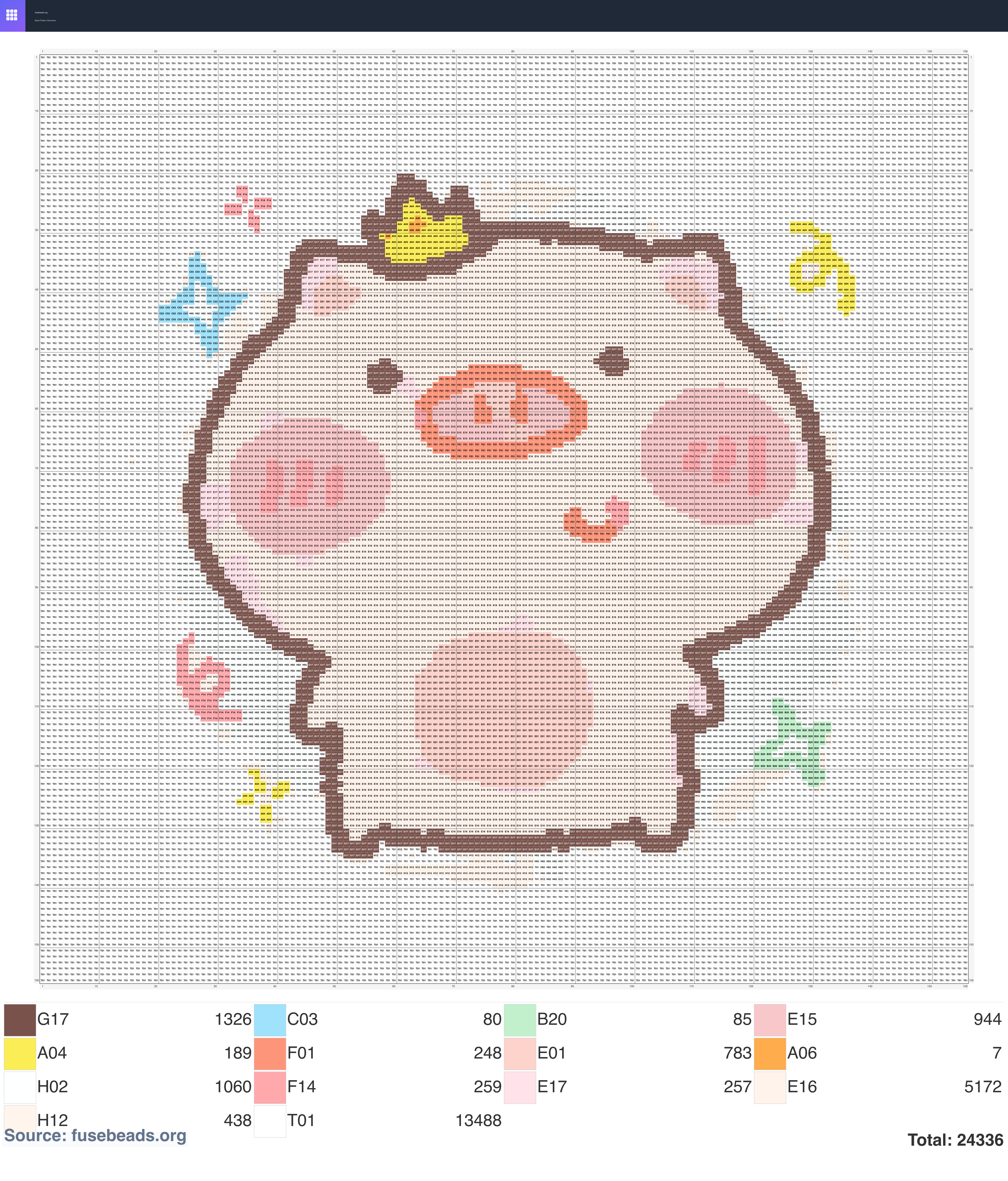 Kawaii #1076 perler beads pattern