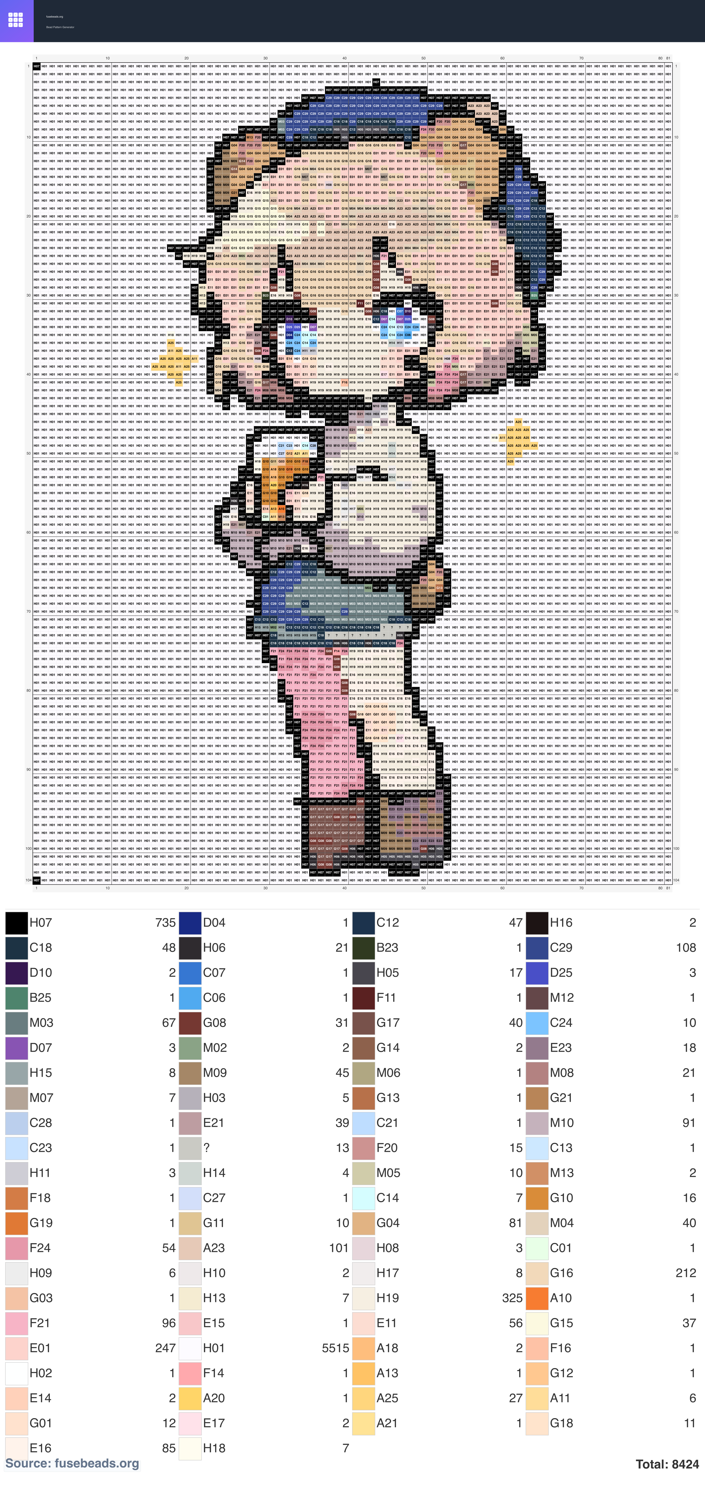Kawaii #1090 perler beads pattern