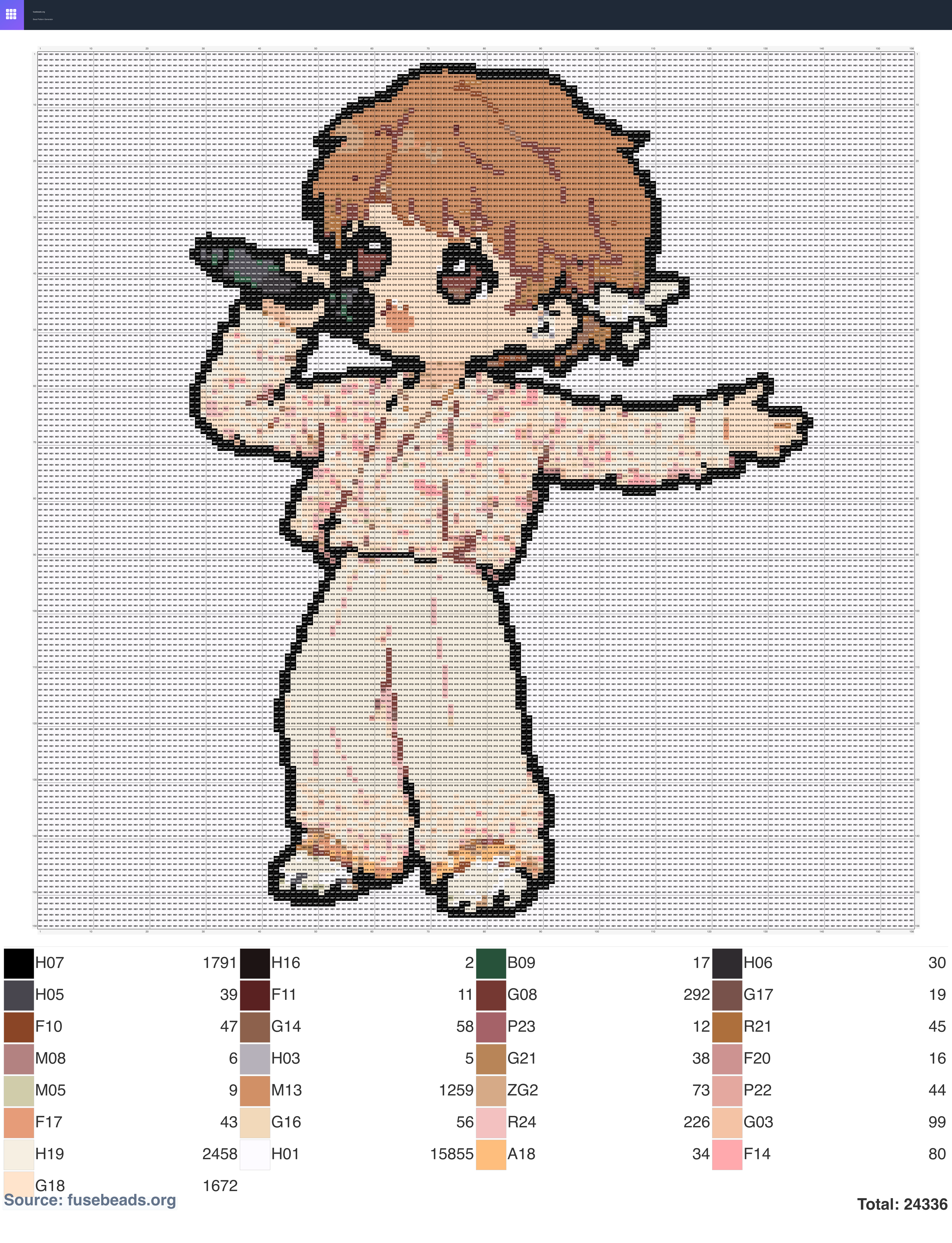Tangyuan perler beads pattern