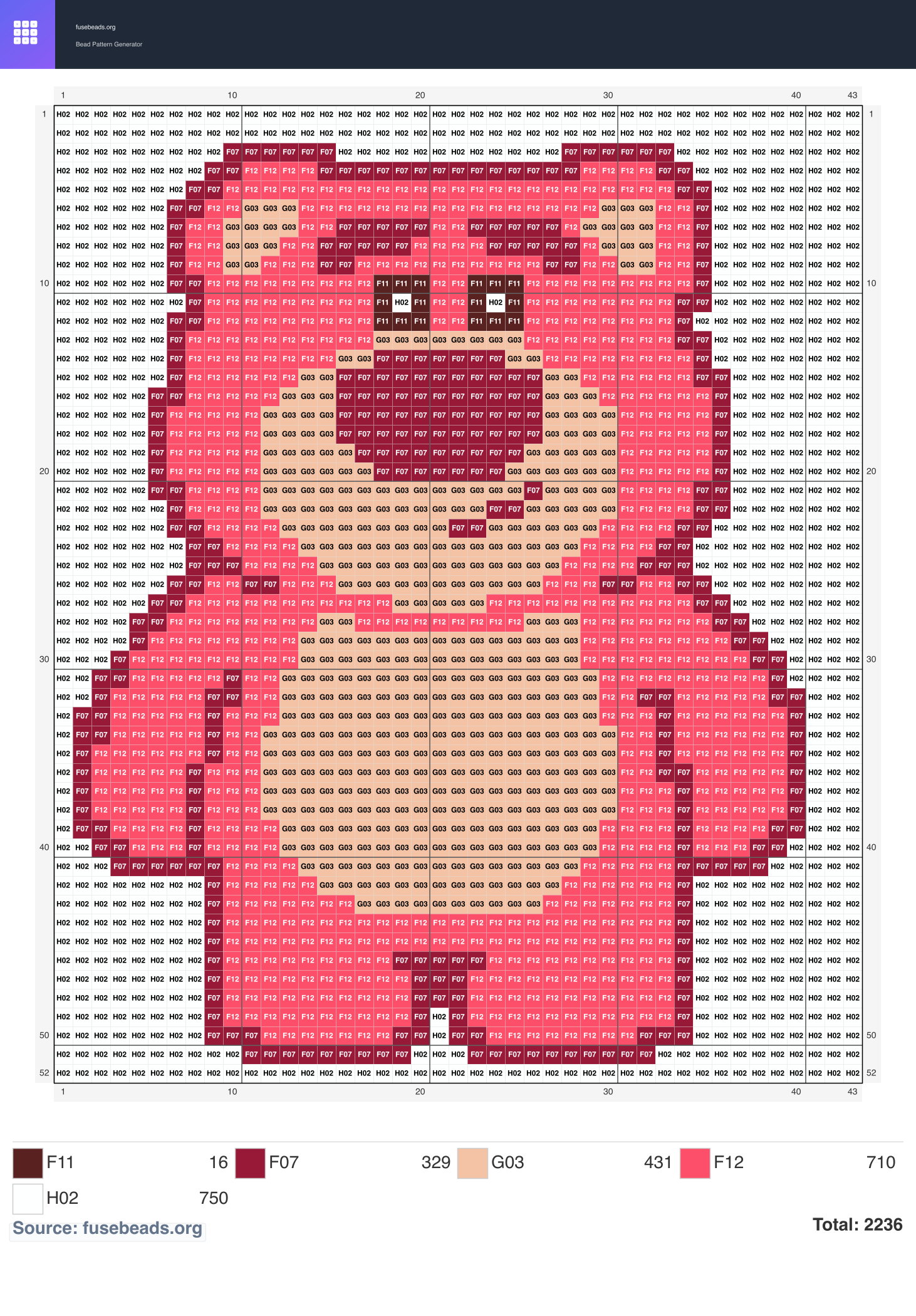 Strawberry Bear perler beads pattern