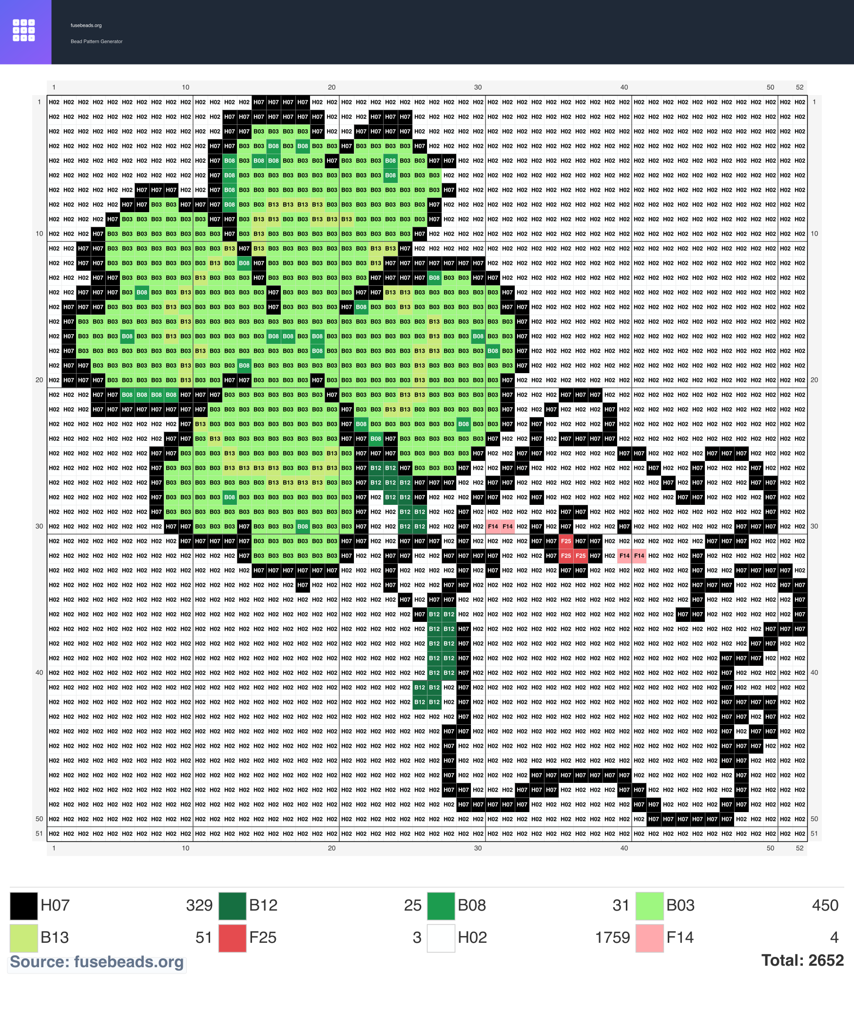 Simple Puppy Clover perler beads pattern