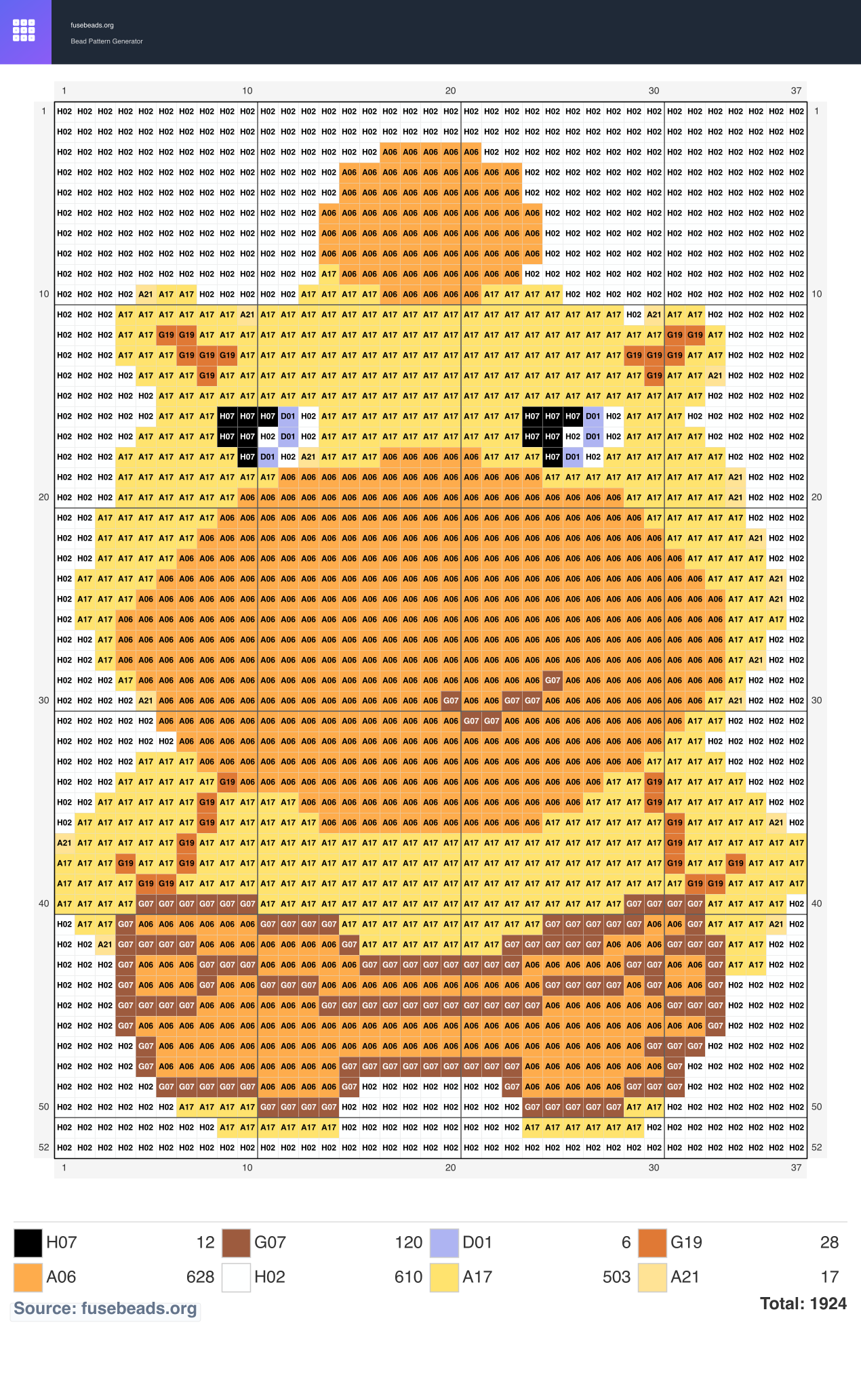 Capybara perler beads pattern