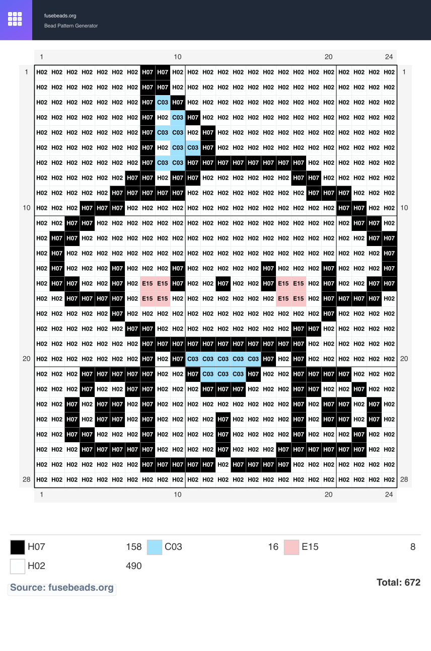 Puppy perler beads pattern