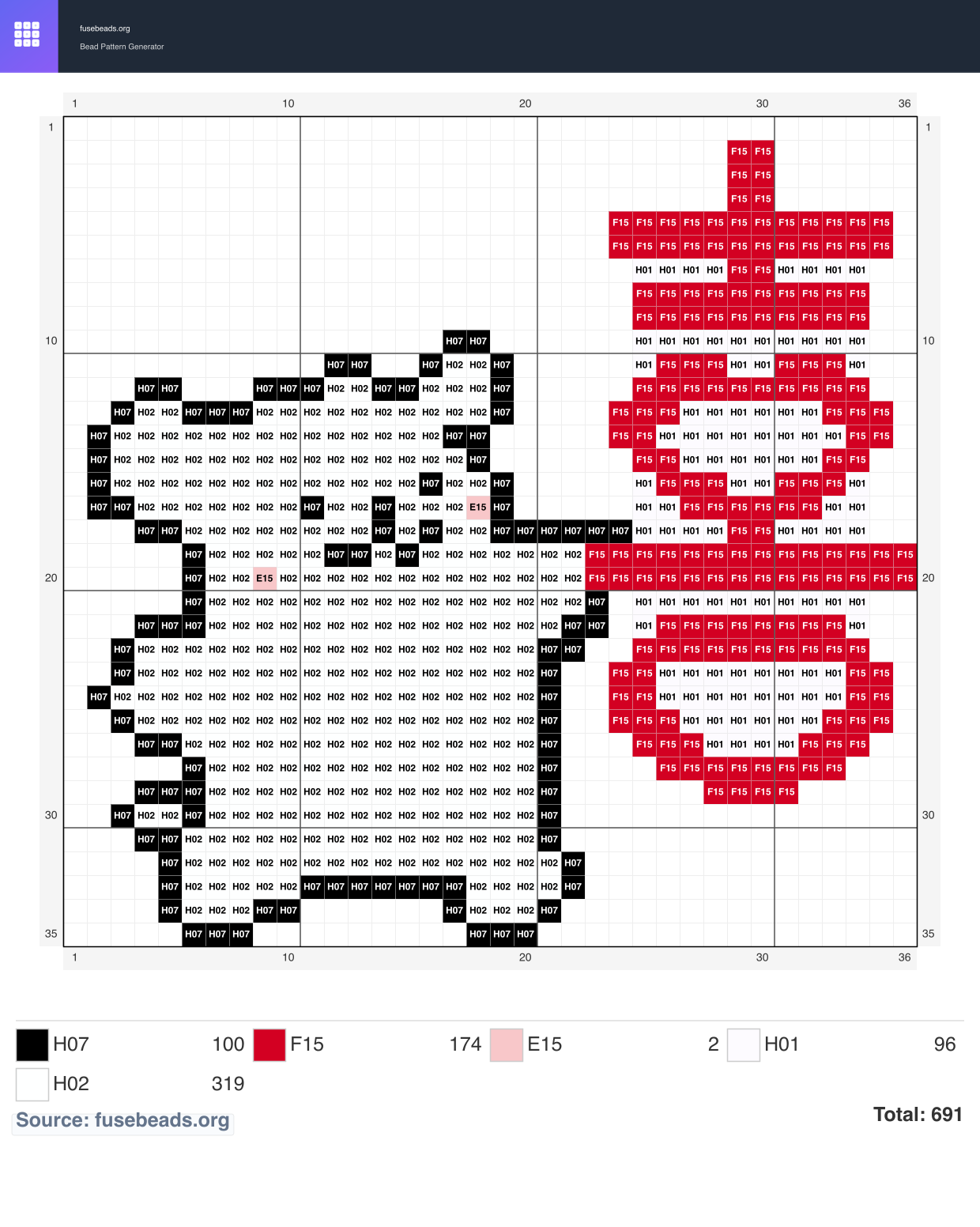 Couple Girl Simple Puppy perler beads pattern