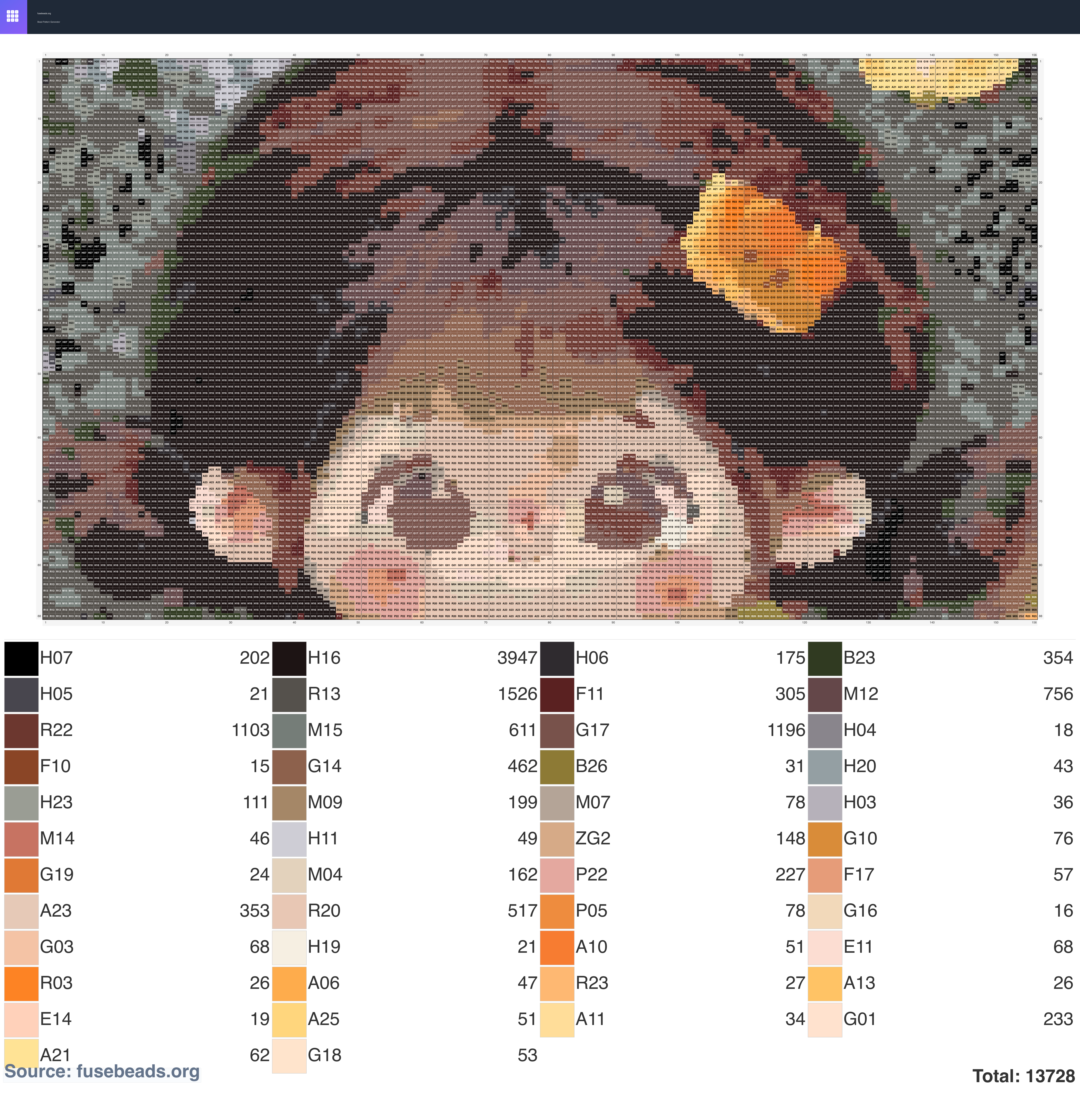 Cute perler beads pattern