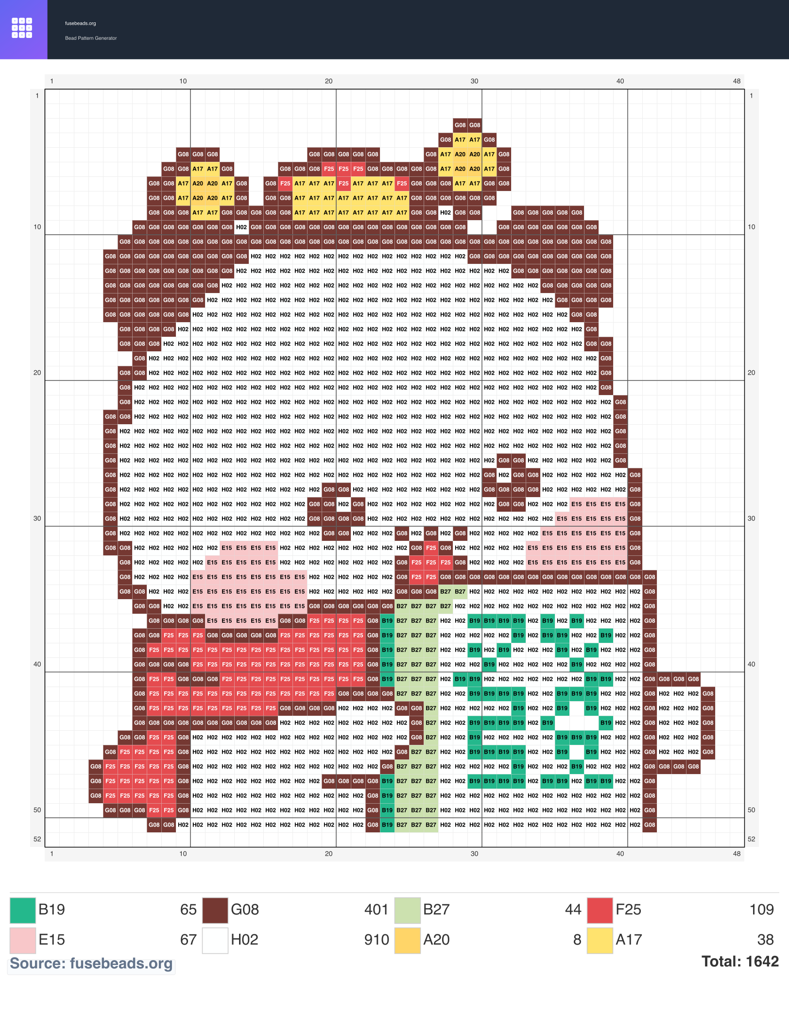Couple Bear Fortune perler beads pattern