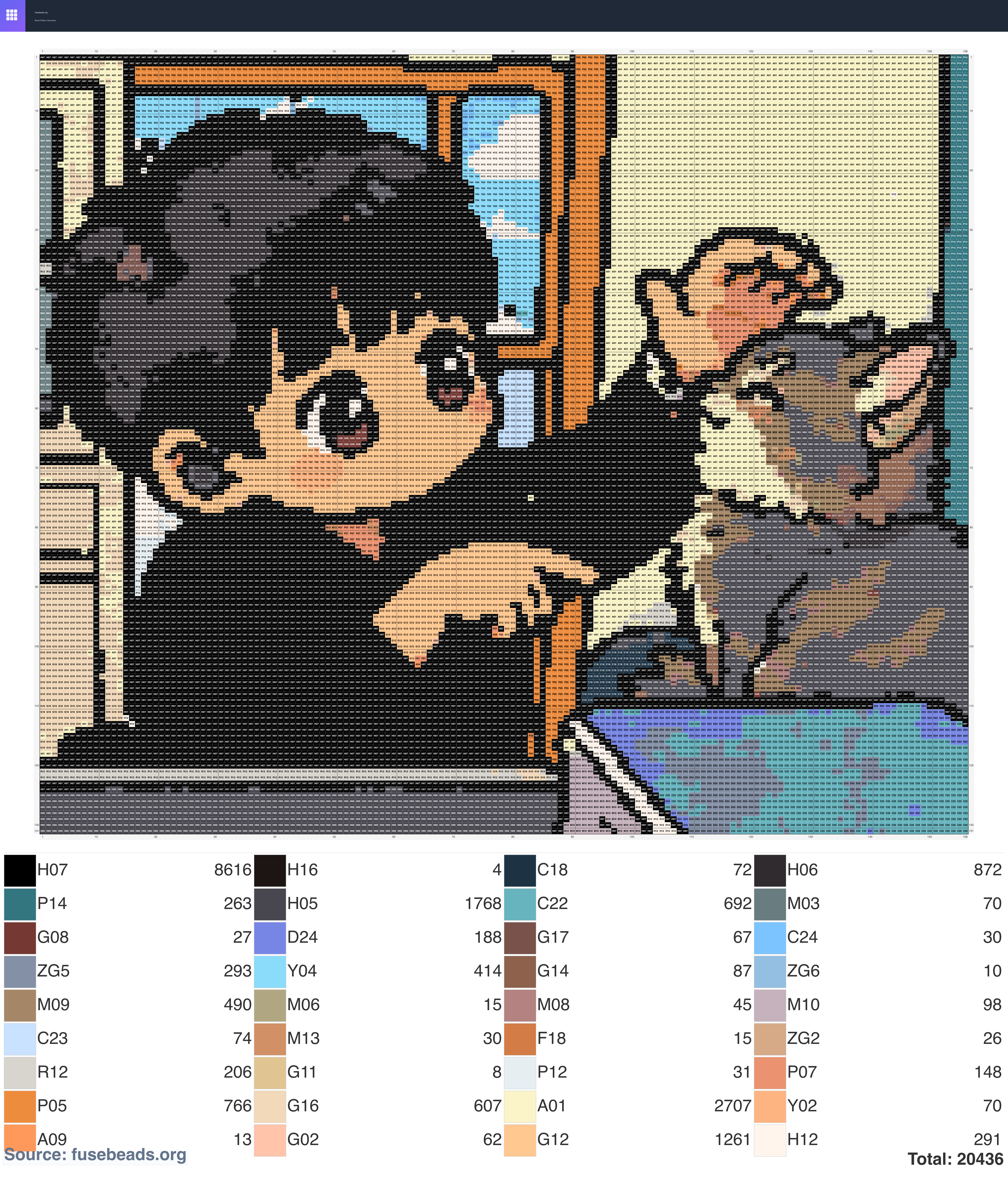 Cat 2 perler beads pattern