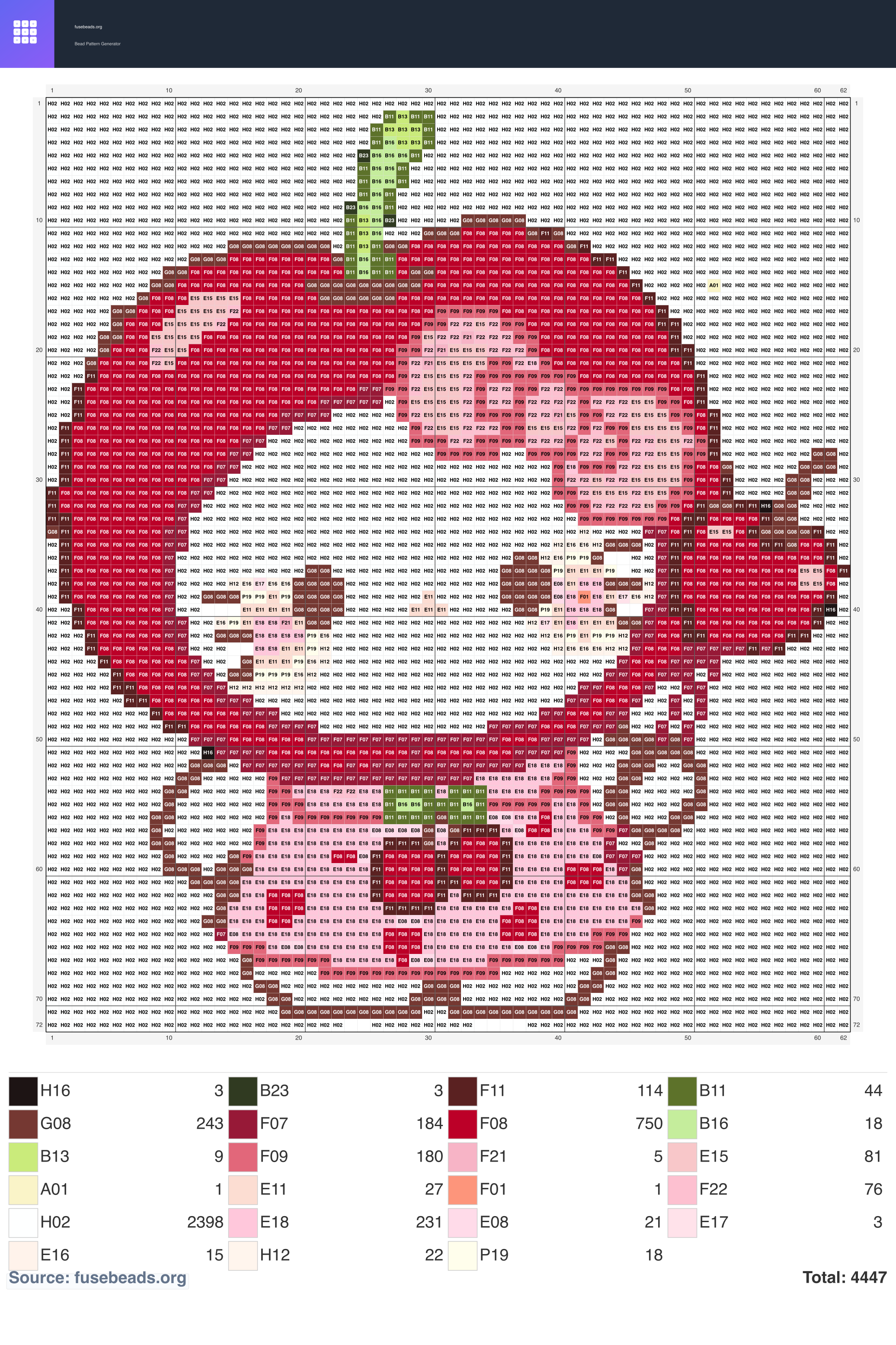Kitty perler beads pattern