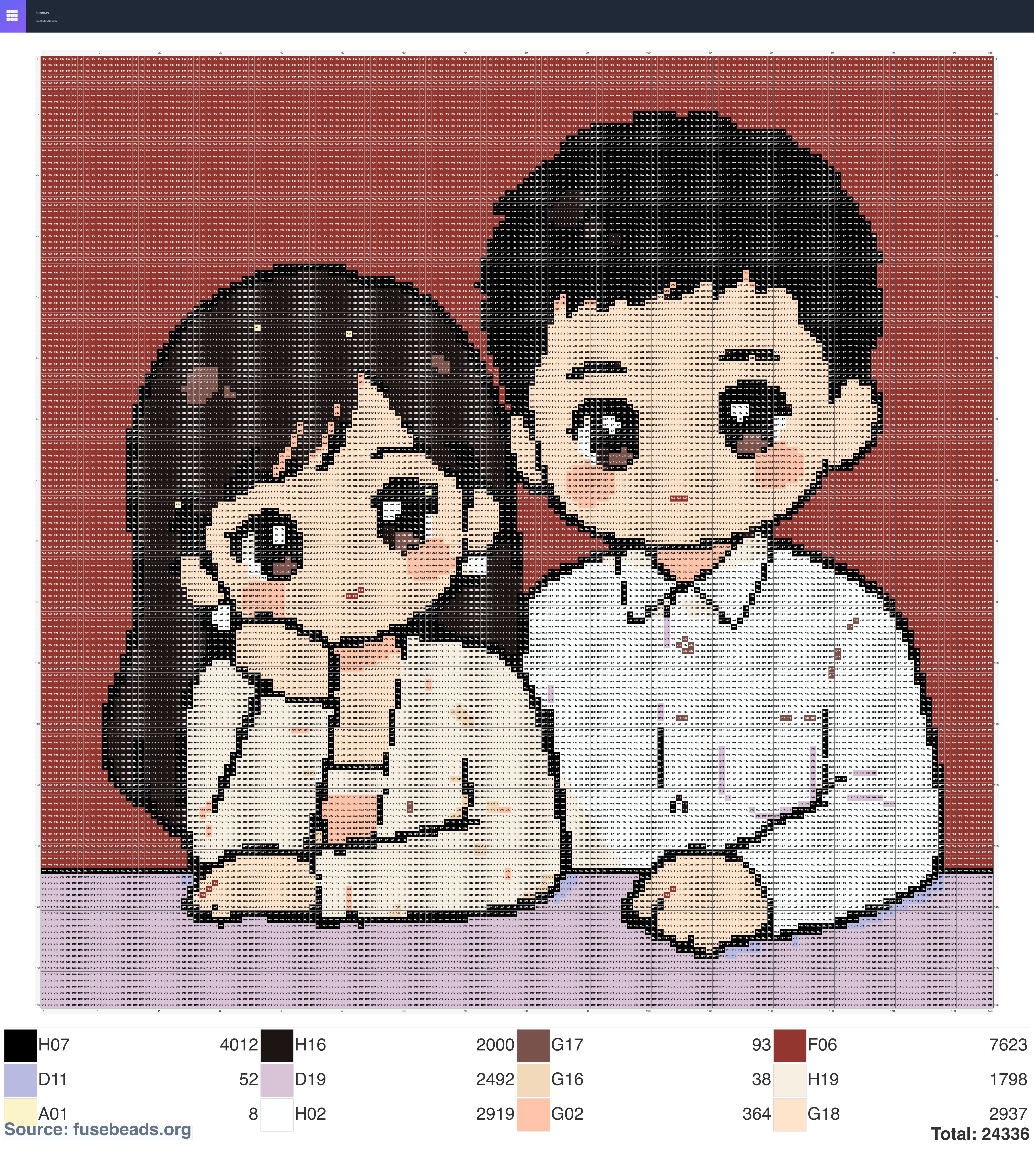 Red Backdrop Portrait perler beads pattern