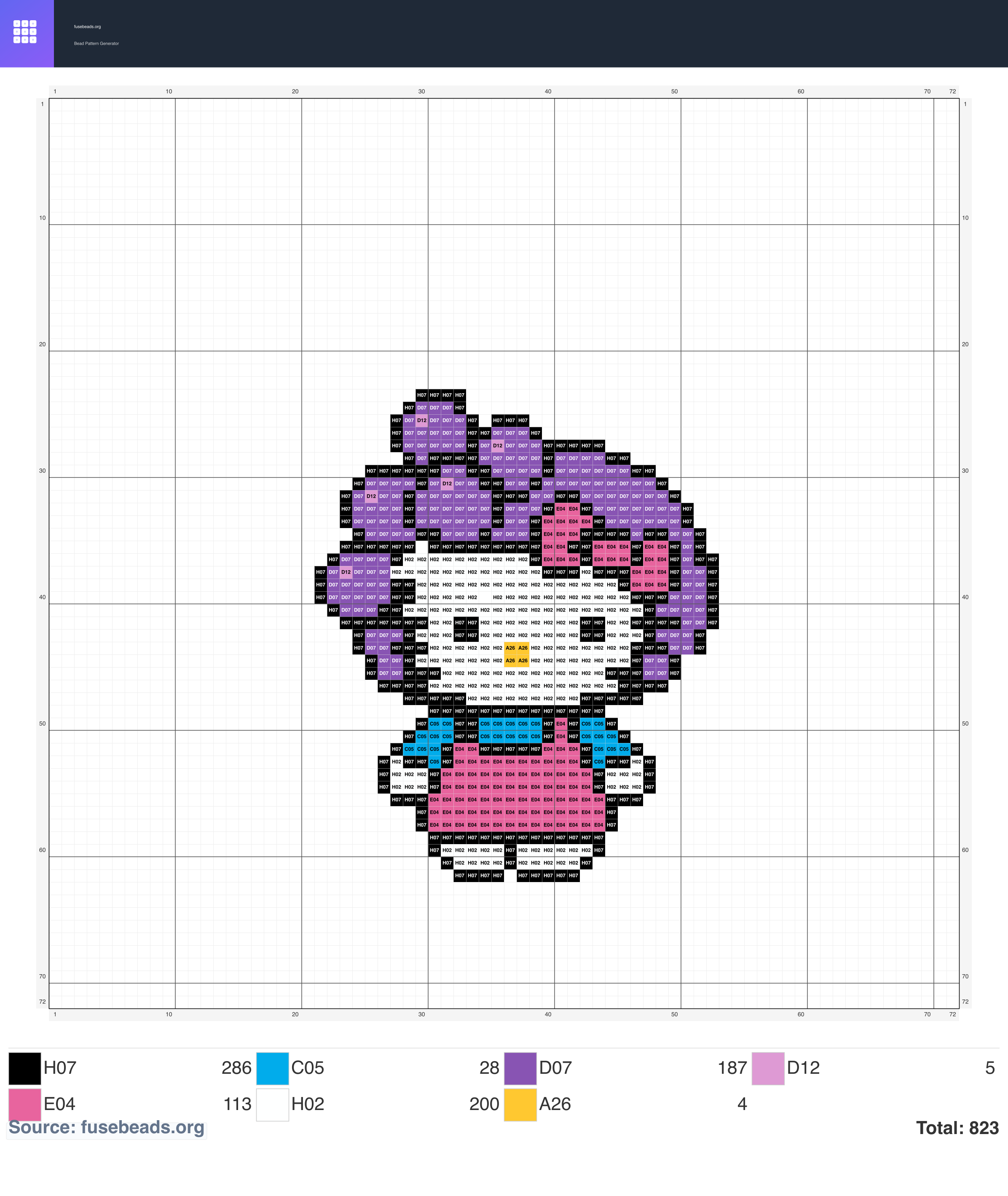 Calico Cat perler beads pattern