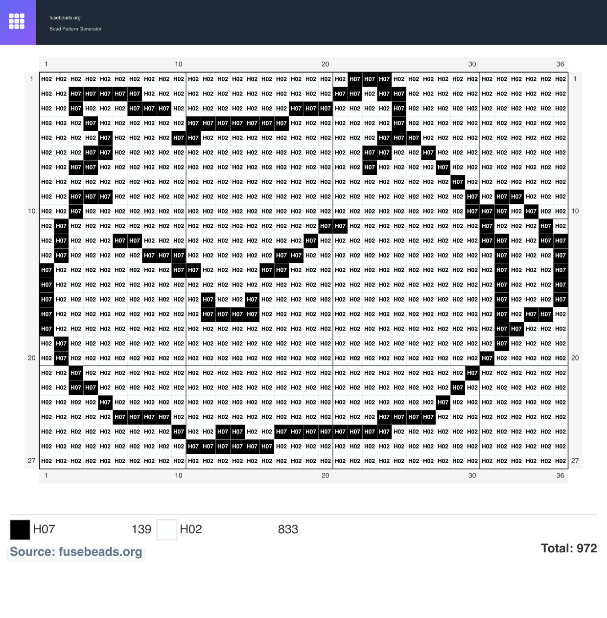 Kitten perler beads pattern