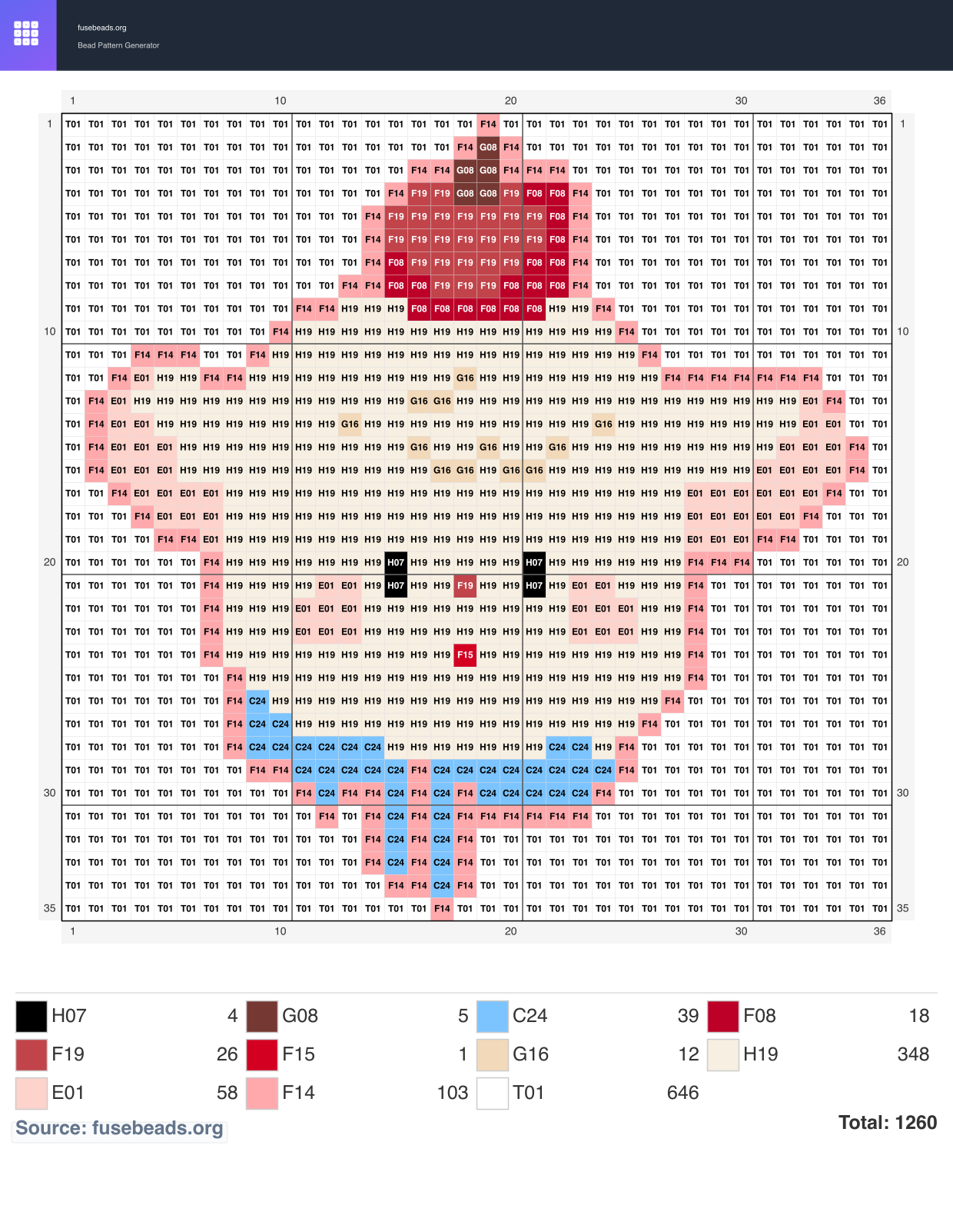 Apple Lamb perler beads pattern