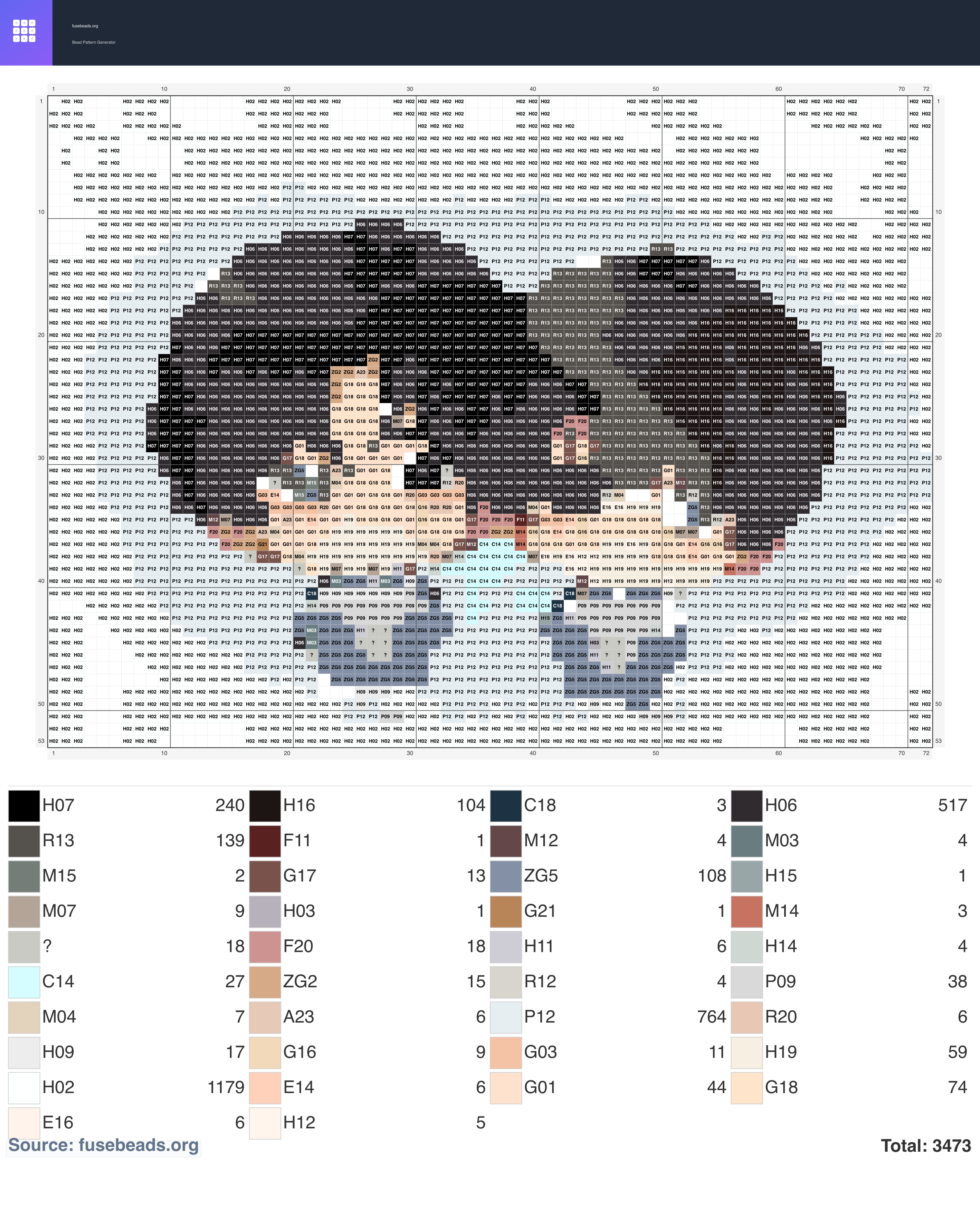 Kawaii #320 perler beads pattern