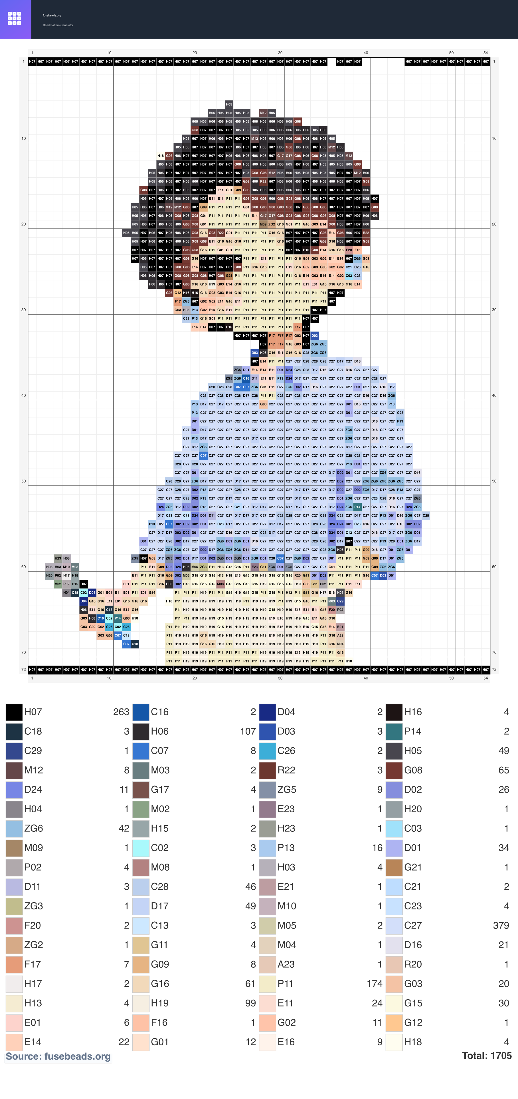 Fish perler beads pattern