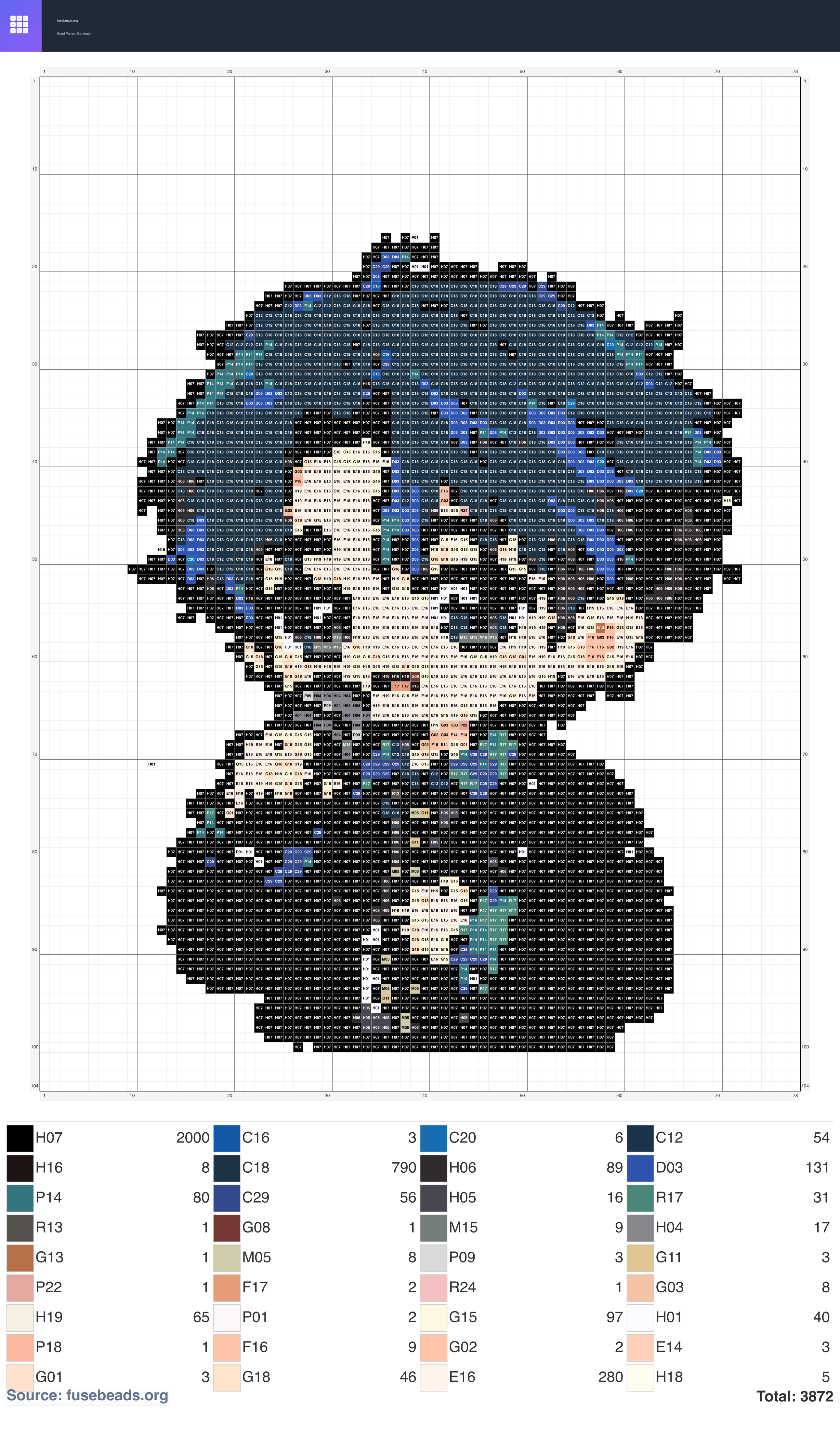 Singing Fish perler beads pattern