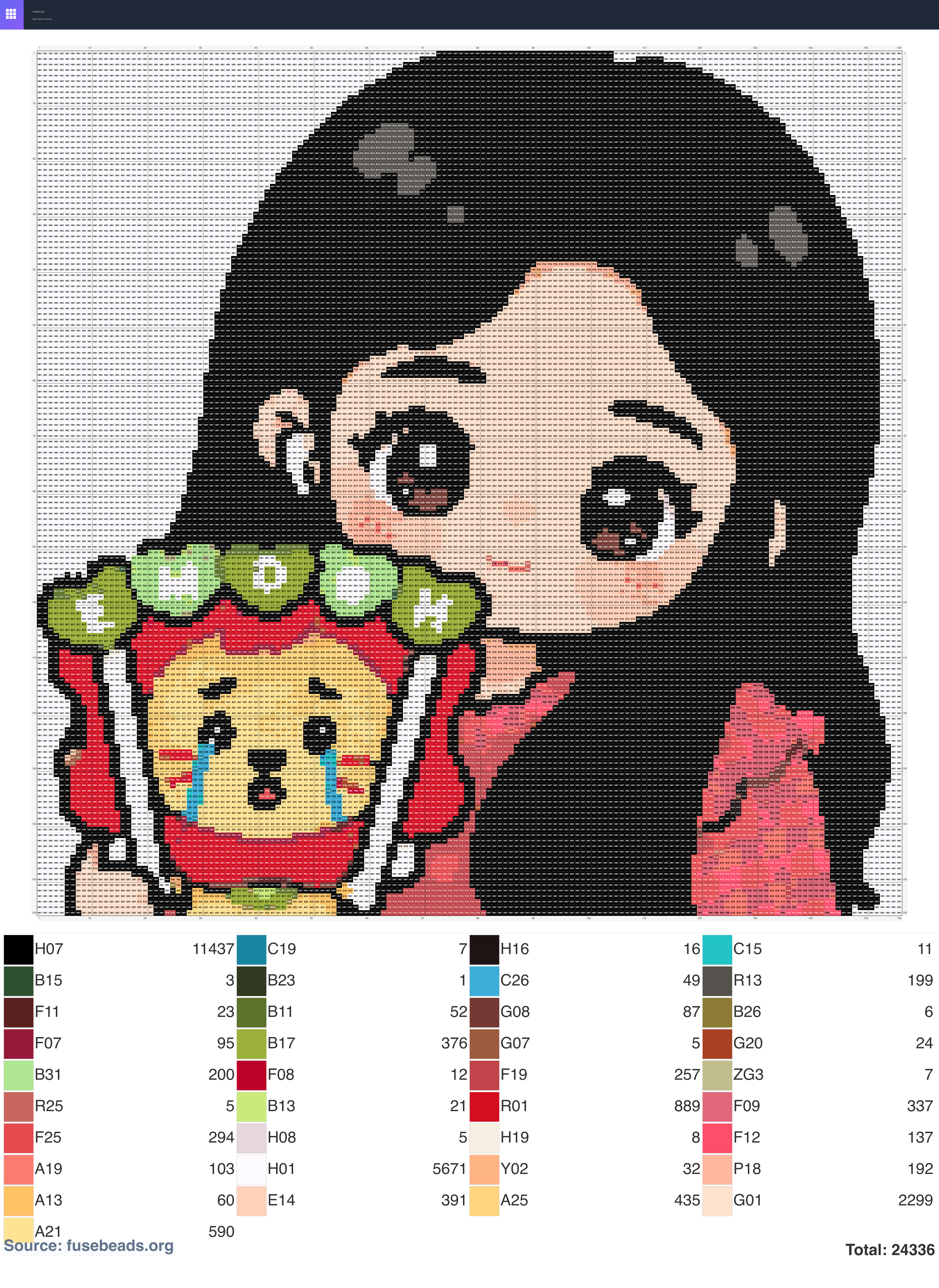 Kawaii #1595 perler beads pattern