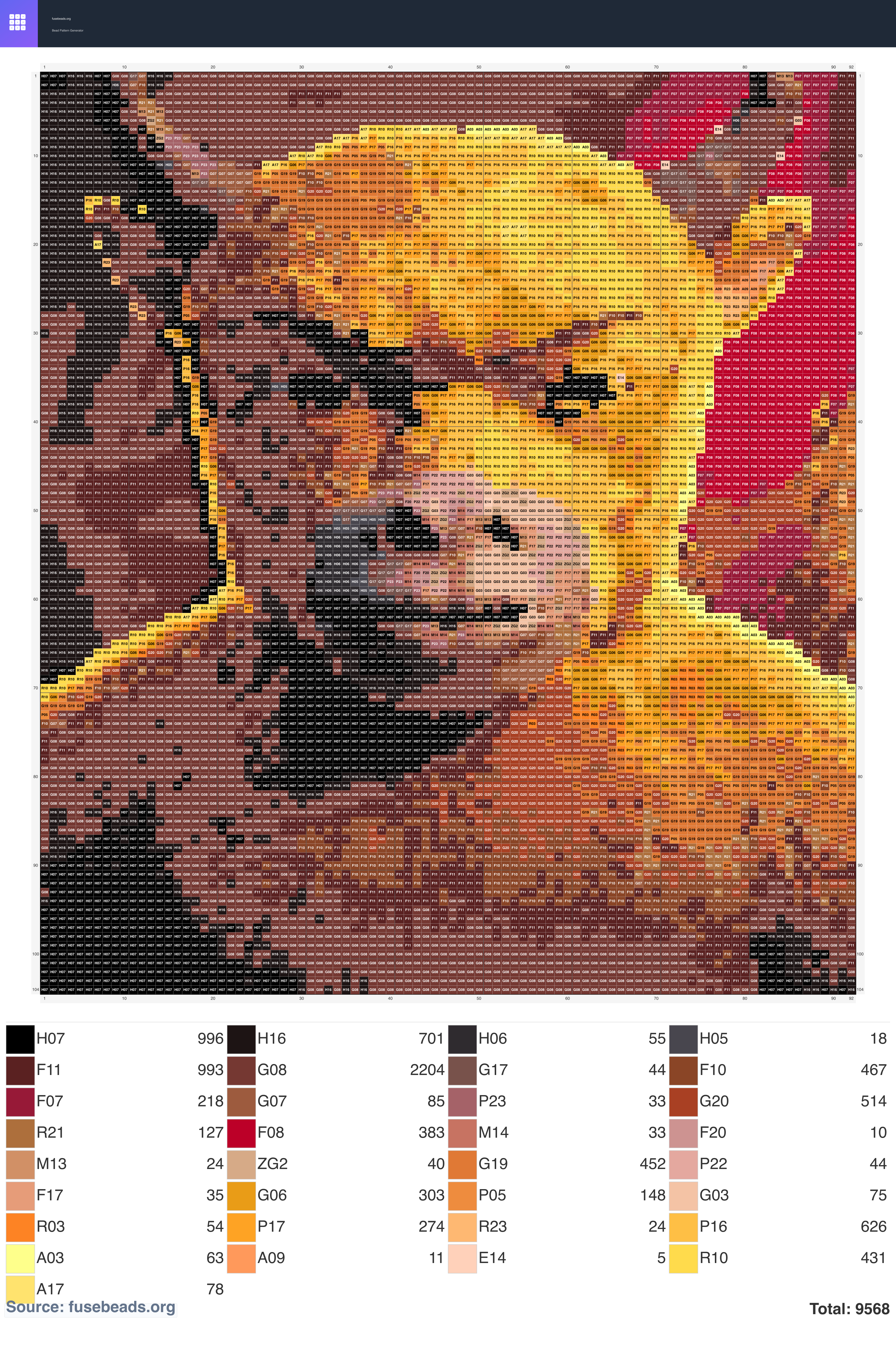 Lucky Ox perler beads pattern