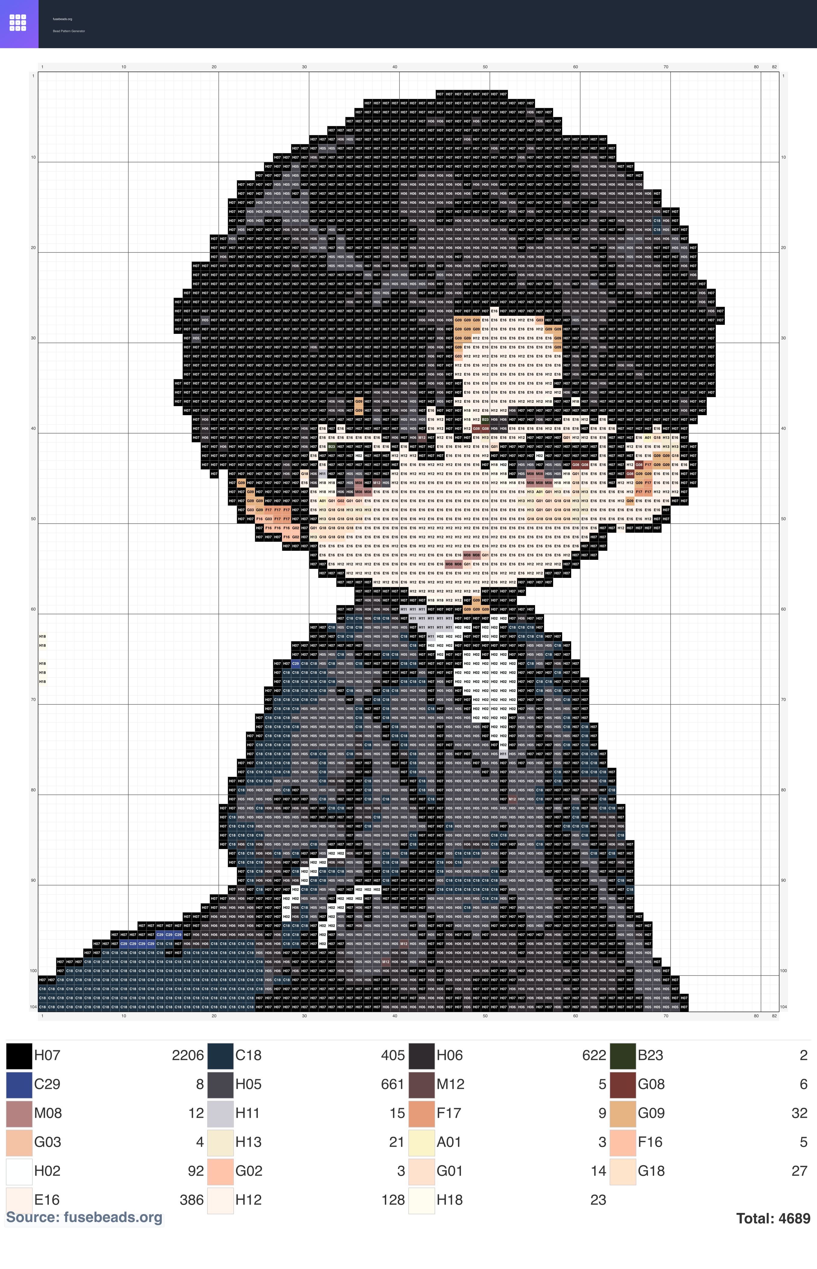 Kawaii #1626 perler beads pattern