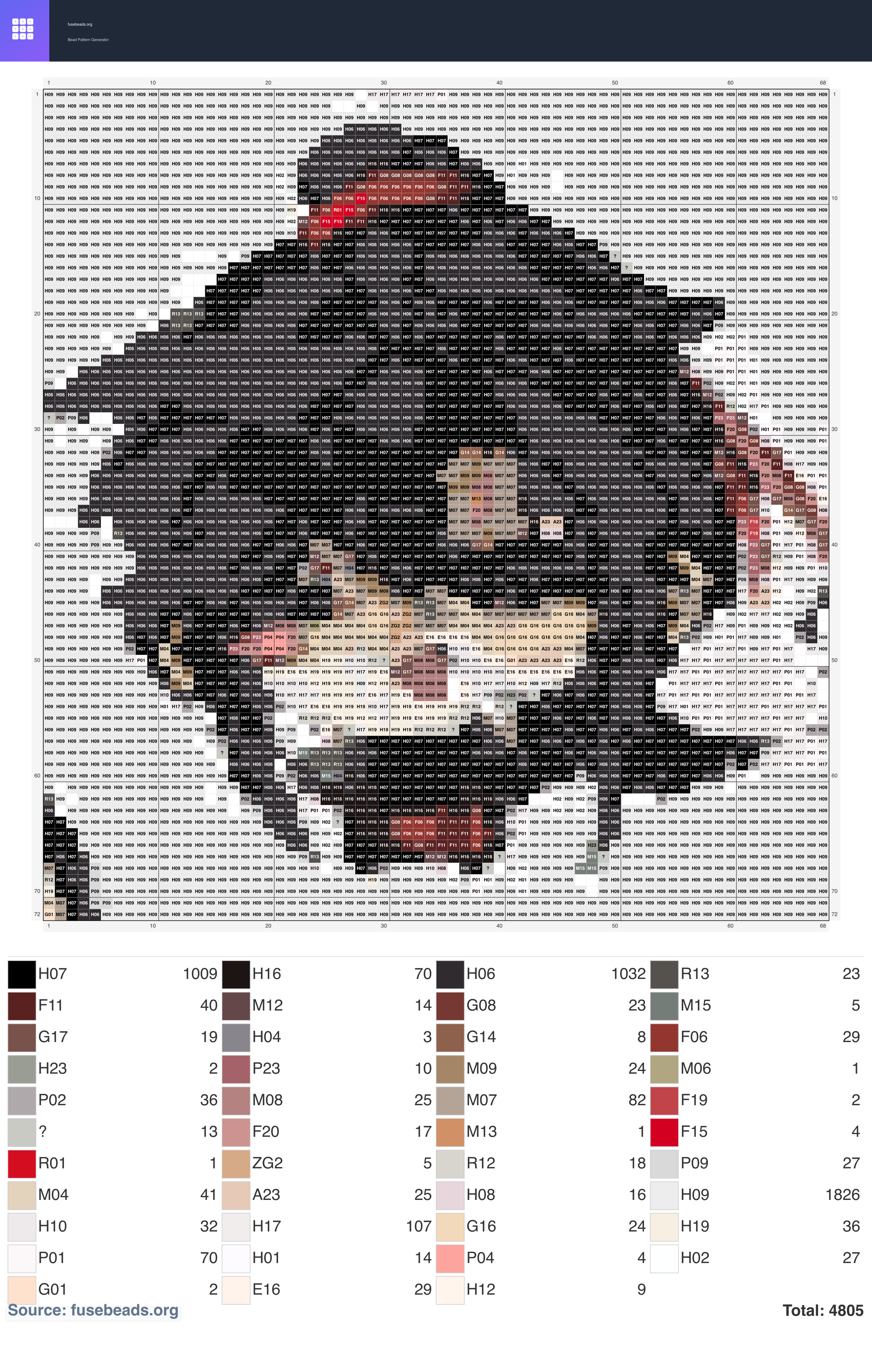 Cute perler beads pattern