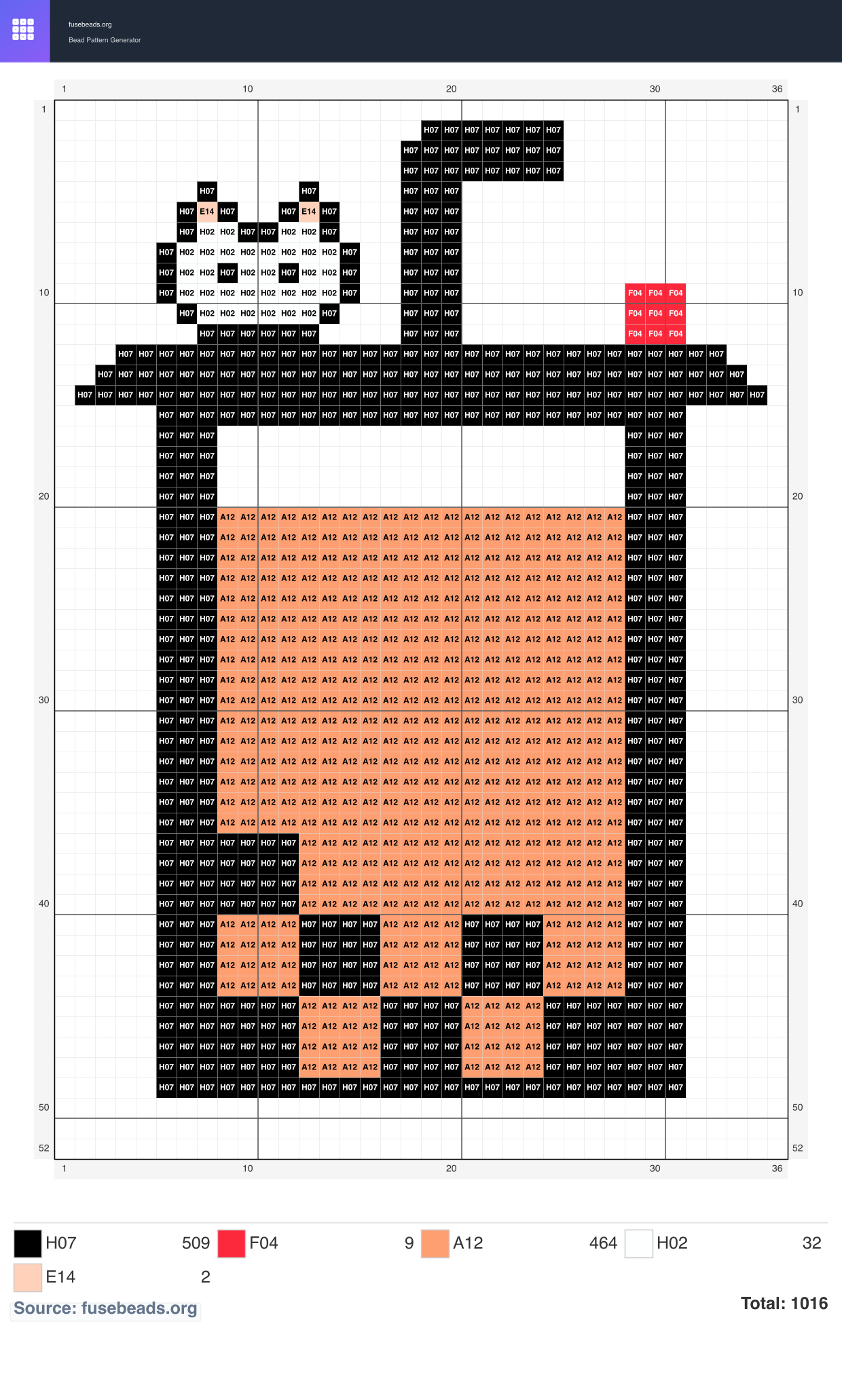 Milk Tea perler beads pattern